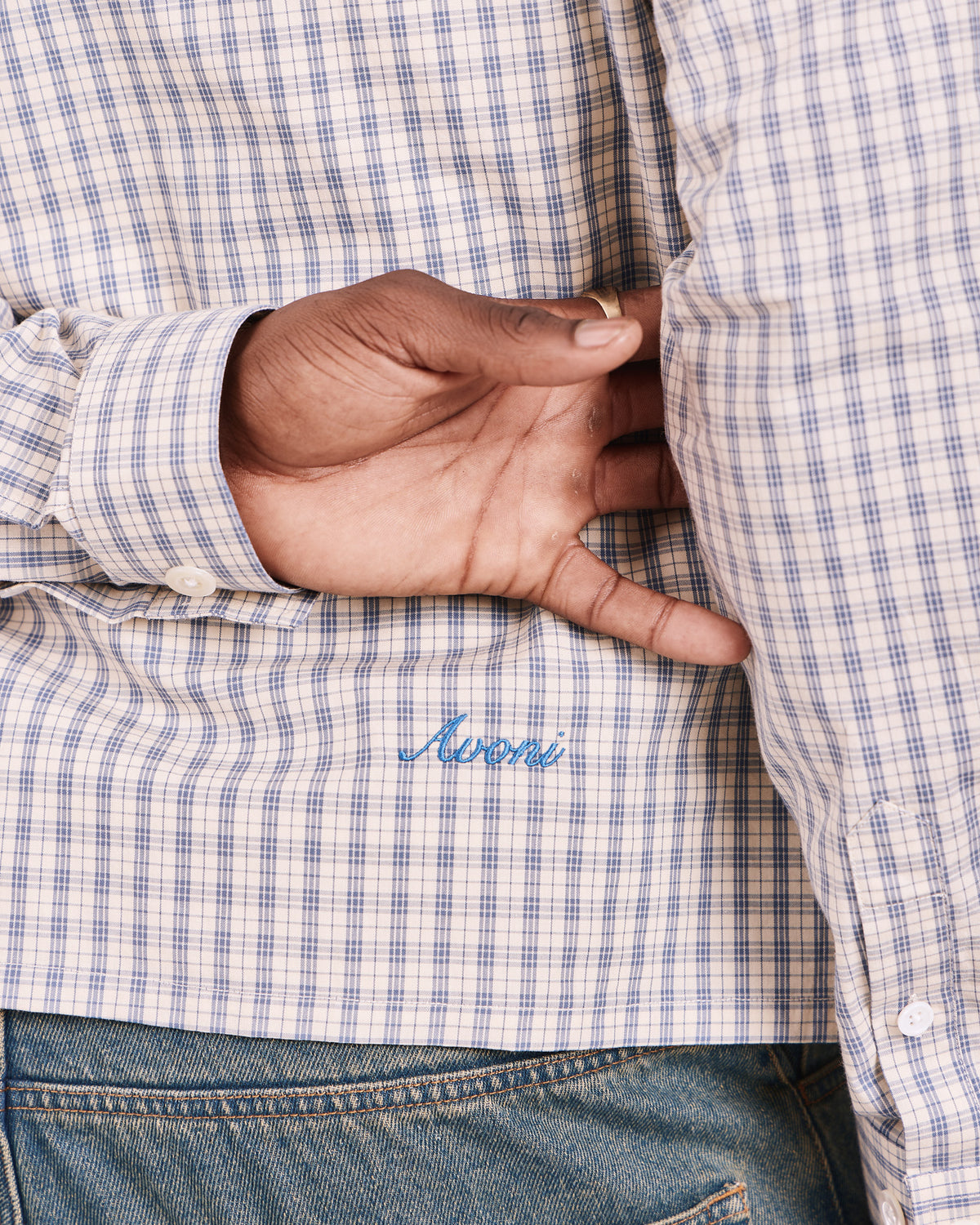 LS Checkered Shirt - Blue/Off White