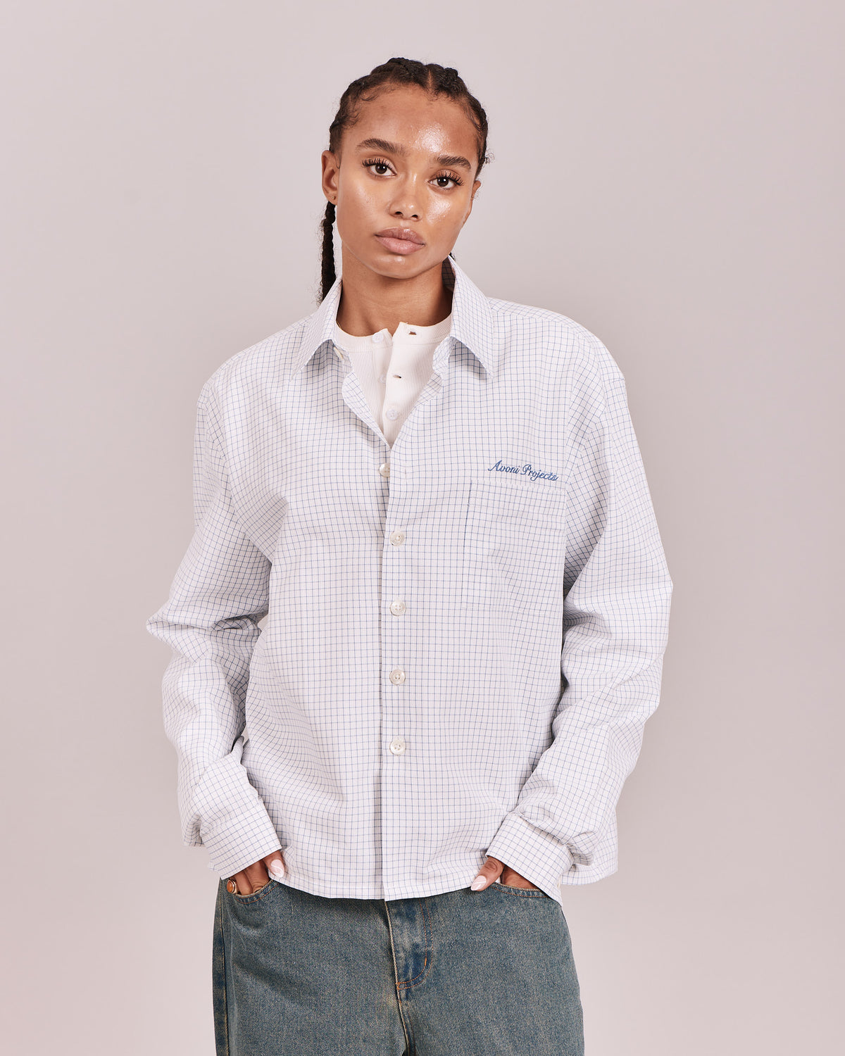 LS Checkered Shirt - Blue Braid