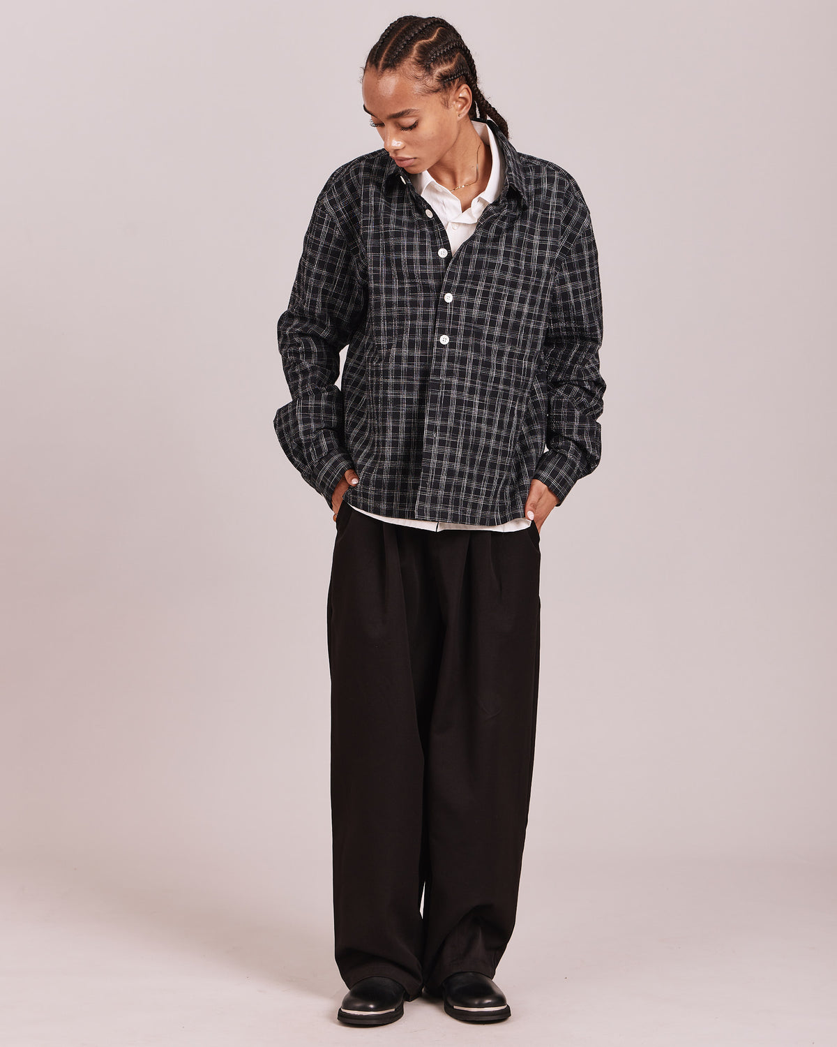LS Checkered Shirt - Black/White