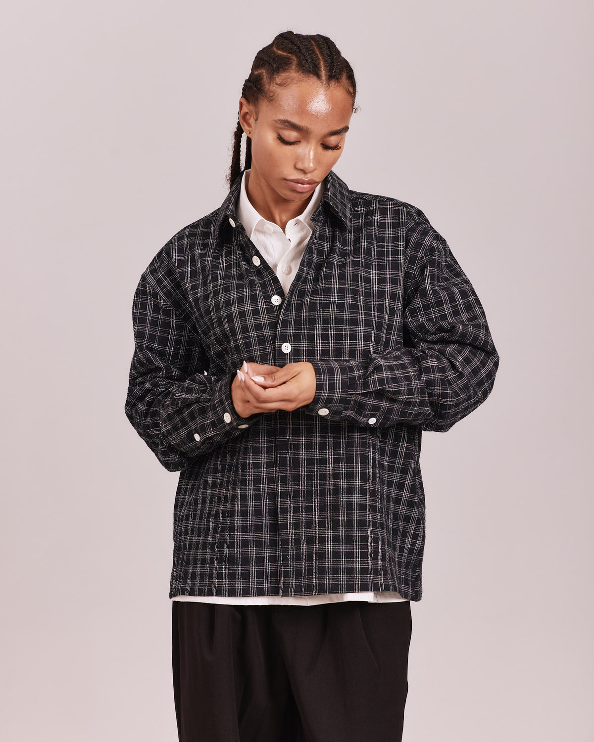 LS Checkered Shirt - Black/White