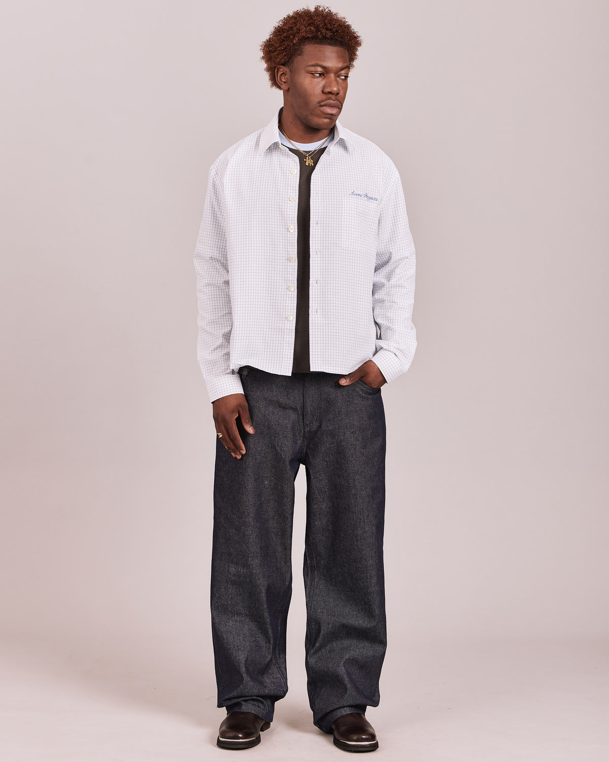 LS Checkered Shirt - Blue Braid