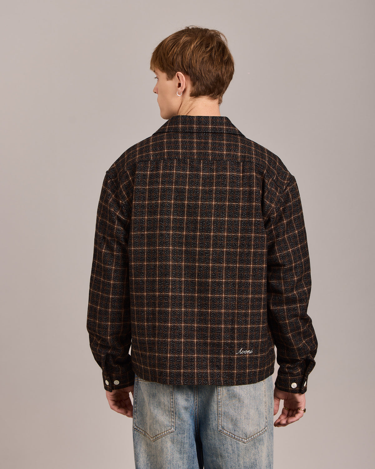 LS Checkered Overshirt - Brown Check