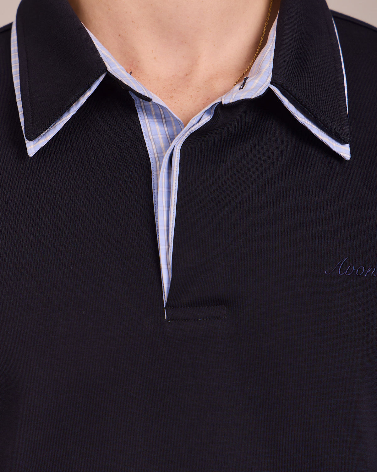 LS Polo Sweatshirt - Navy