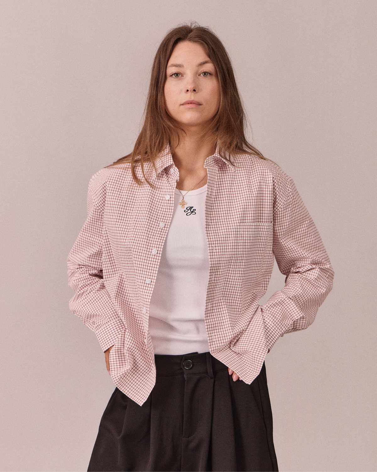 LS Checkered Shirt - SPBL - Red/White
