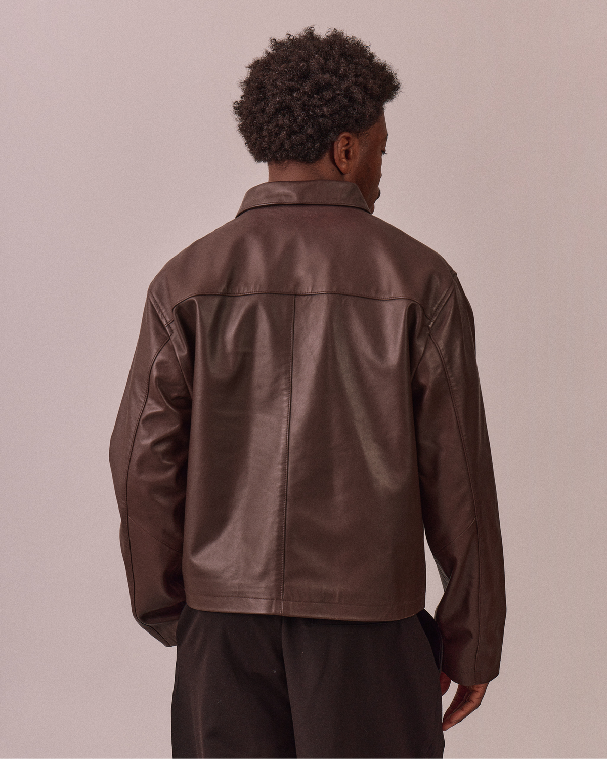 Soft Leather Jacket - Brown
