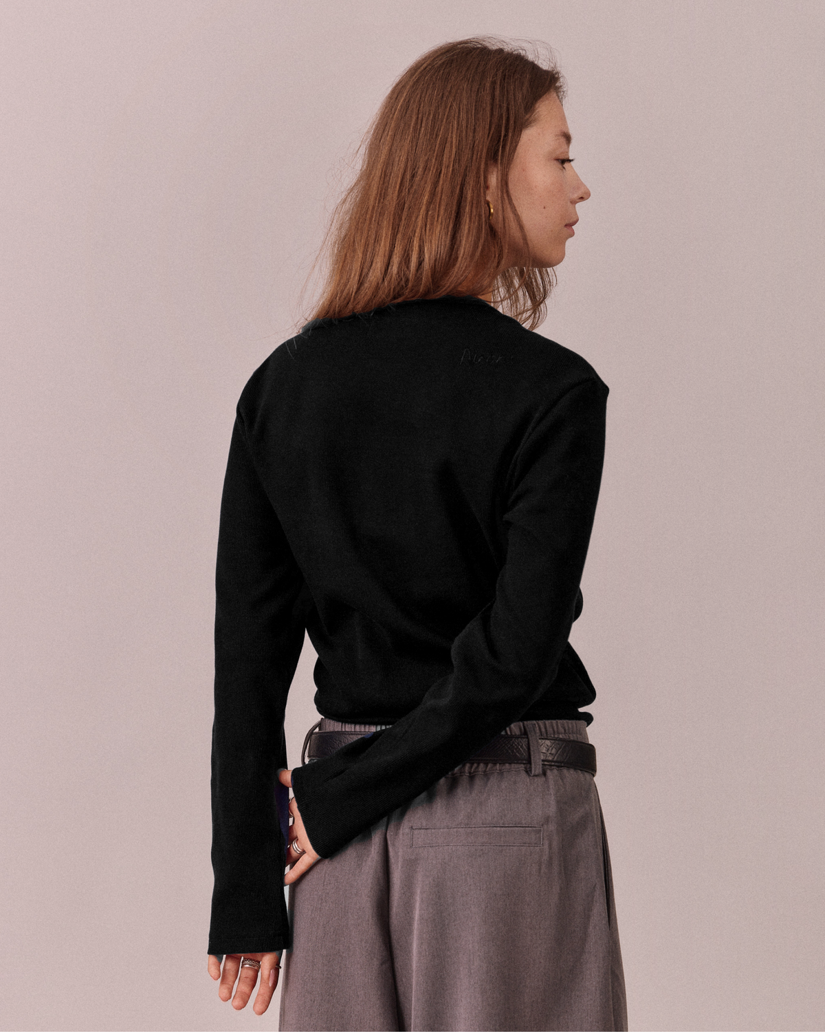 LS Henley Tee - Black