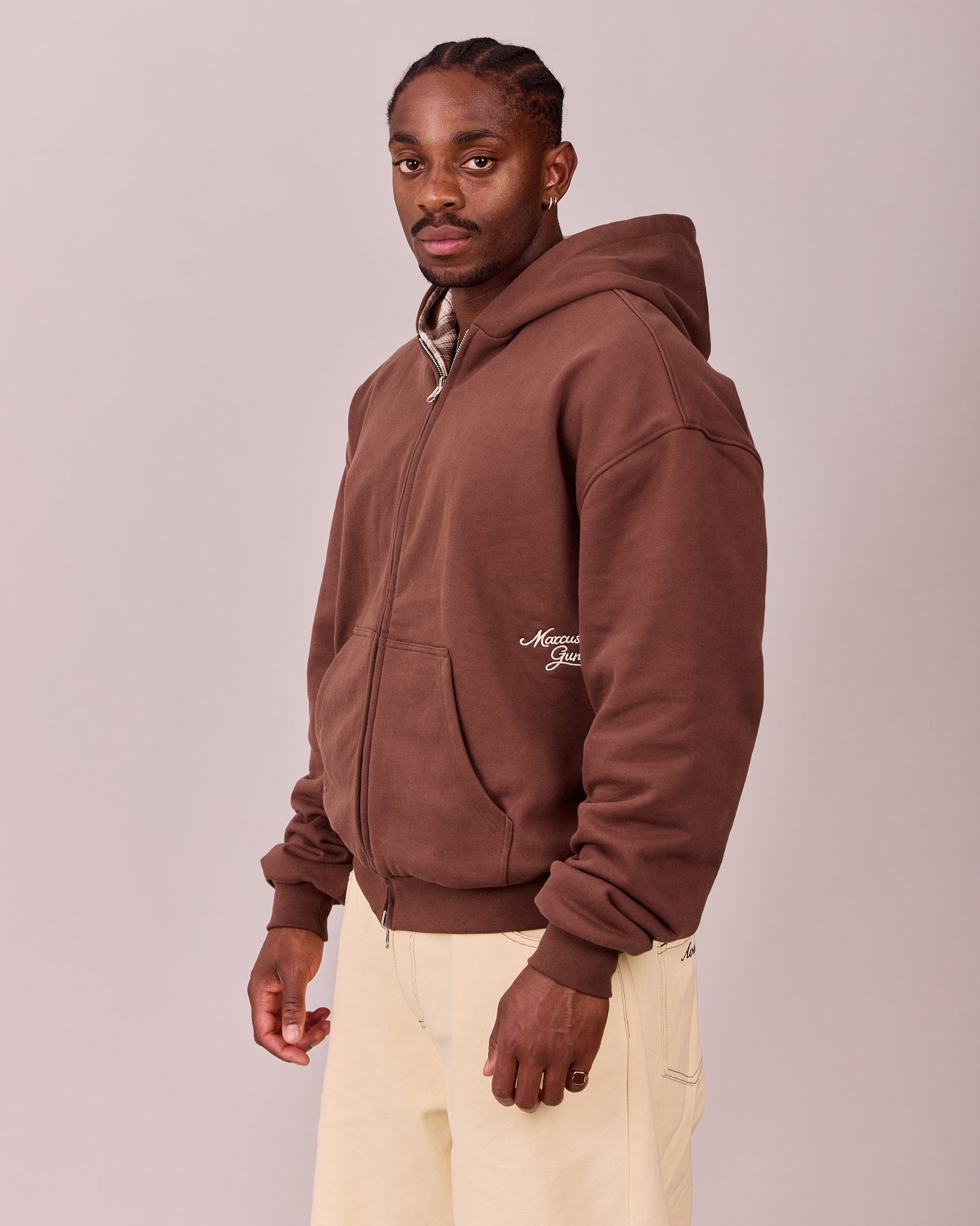 MG x Avoni Reversible Zip Hoodie - Brown/Check – Avoni Projects