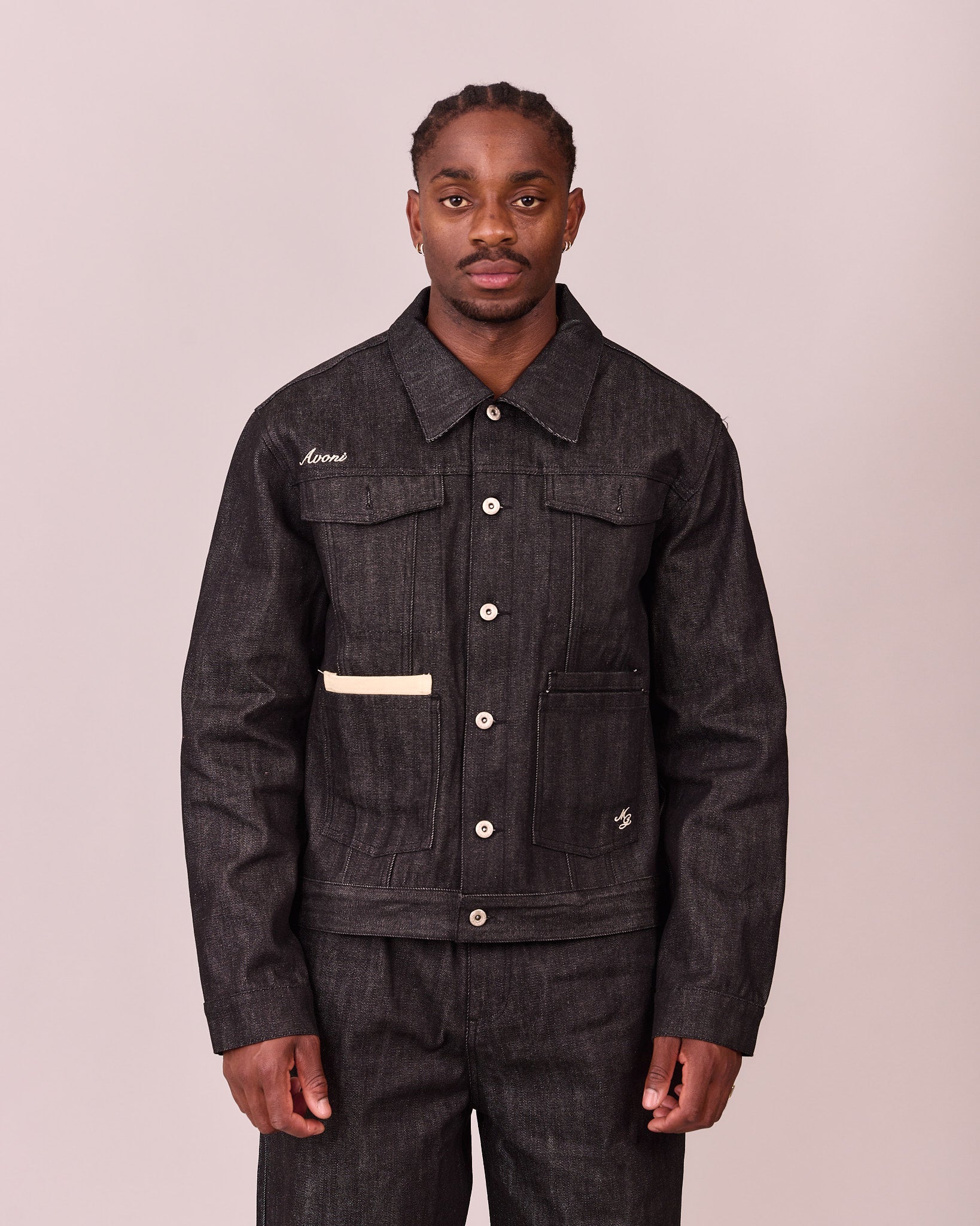 MG x Avoni Slub Selvedge Jacket - Black