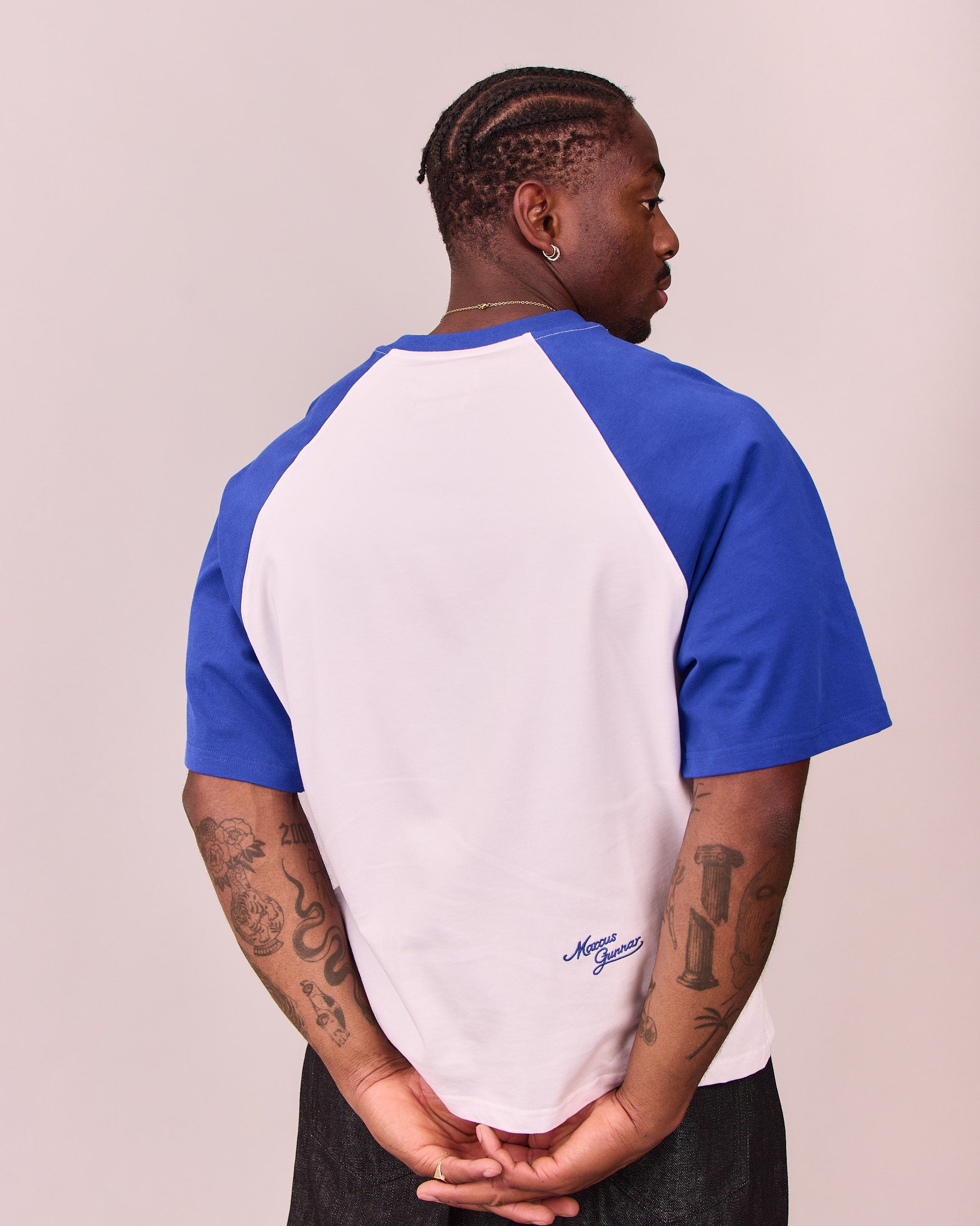 MG x Avoni SS Boxy Raglan Tee - Blue