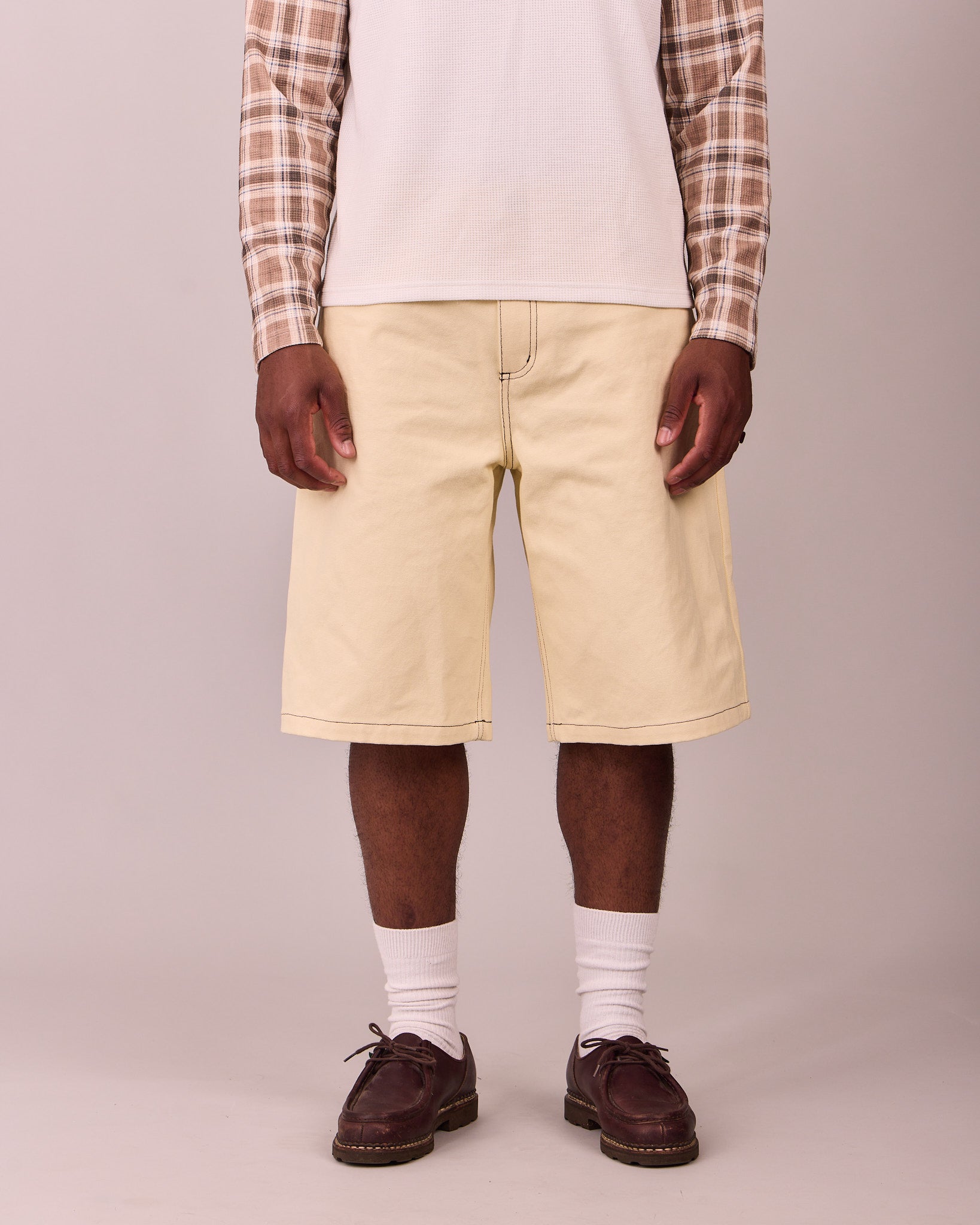 MG x Avoni Baggy Duck Canvas Jorts - Beige