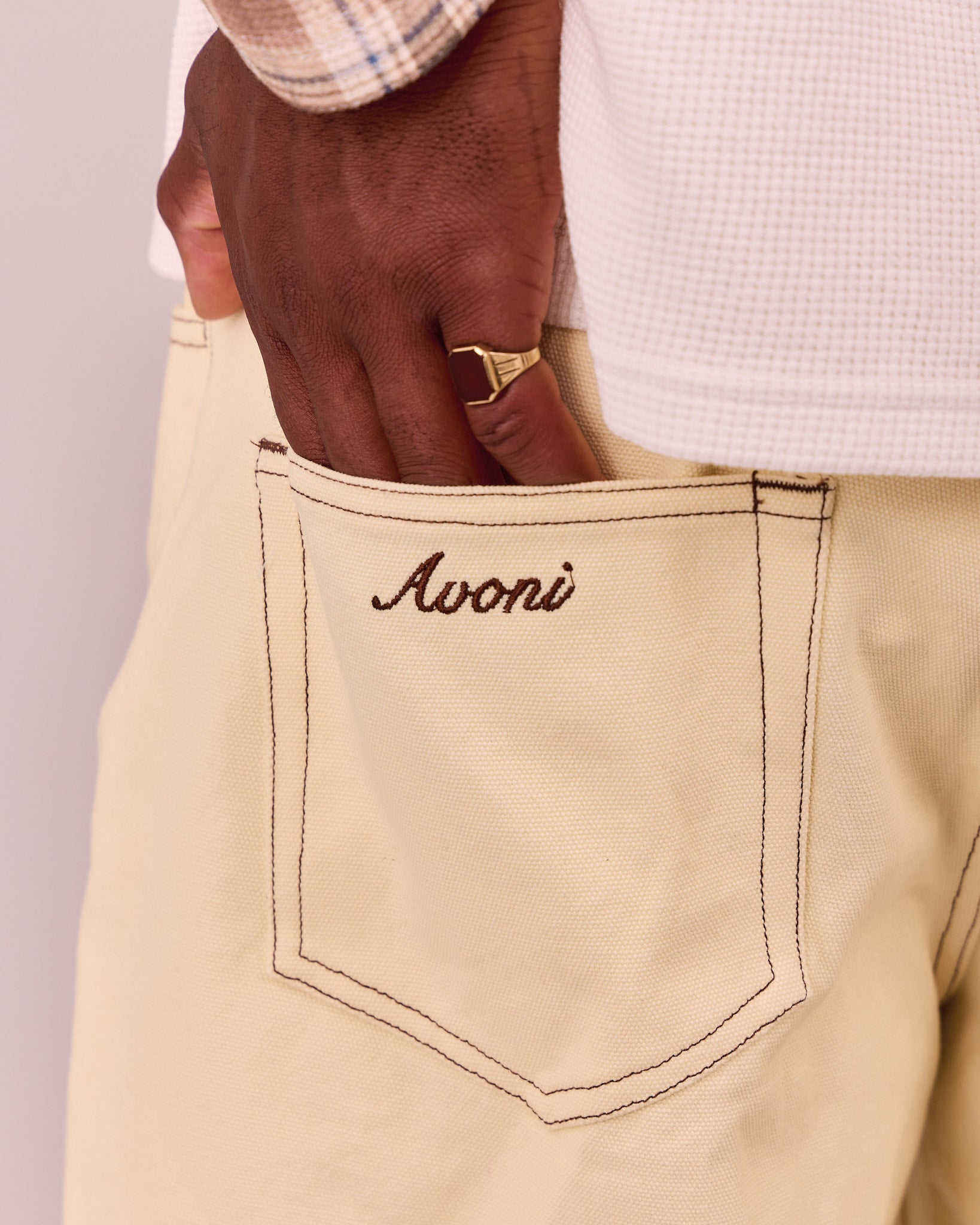 MG x Avoni Baggy Duck Canvas Jorts - Beige