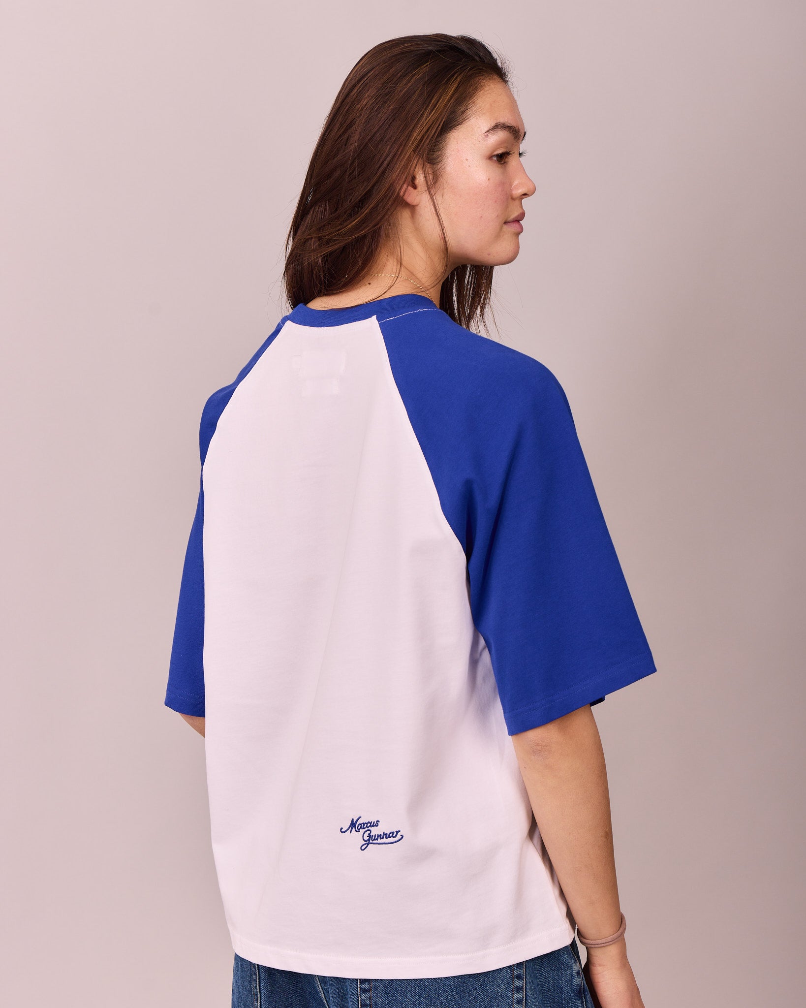 MG x Avoni SS Boxy Raglan Tee - Blue