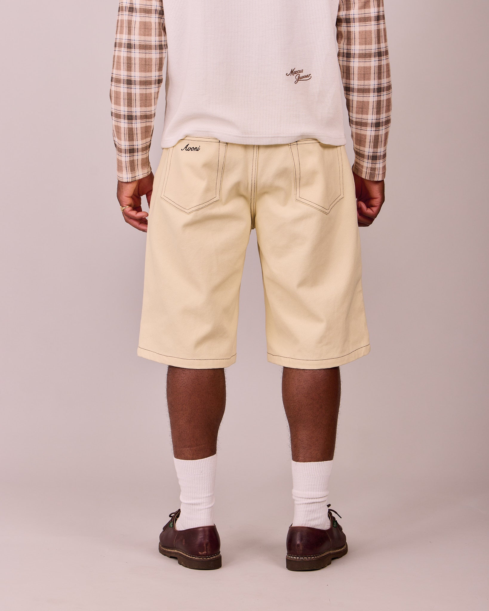 MG x Avoni Baggy Duck Canvas Jorts - Beige
