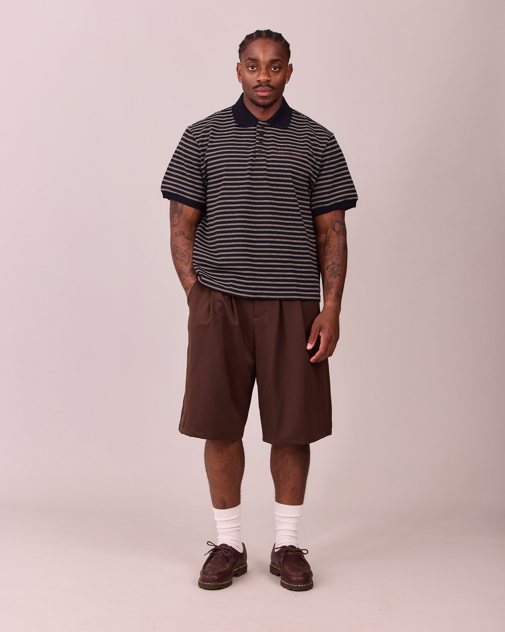 SS Polo Shirt - Black Stripe