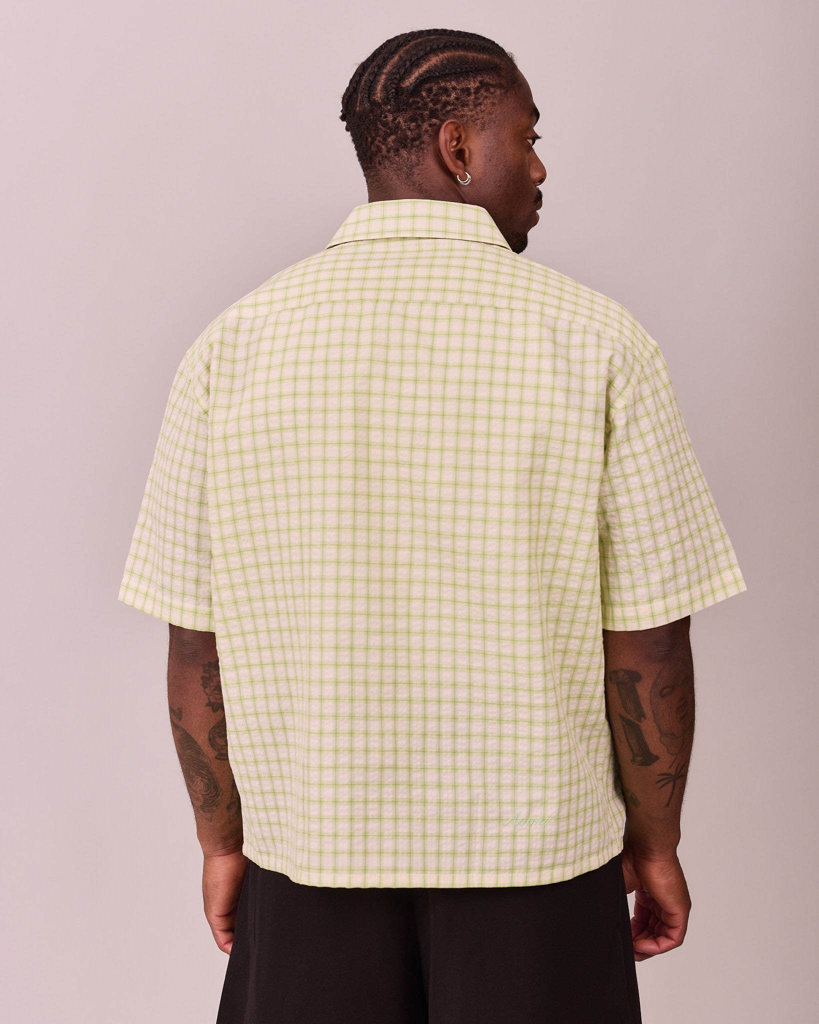 SS Checkered Shirt - Green/White