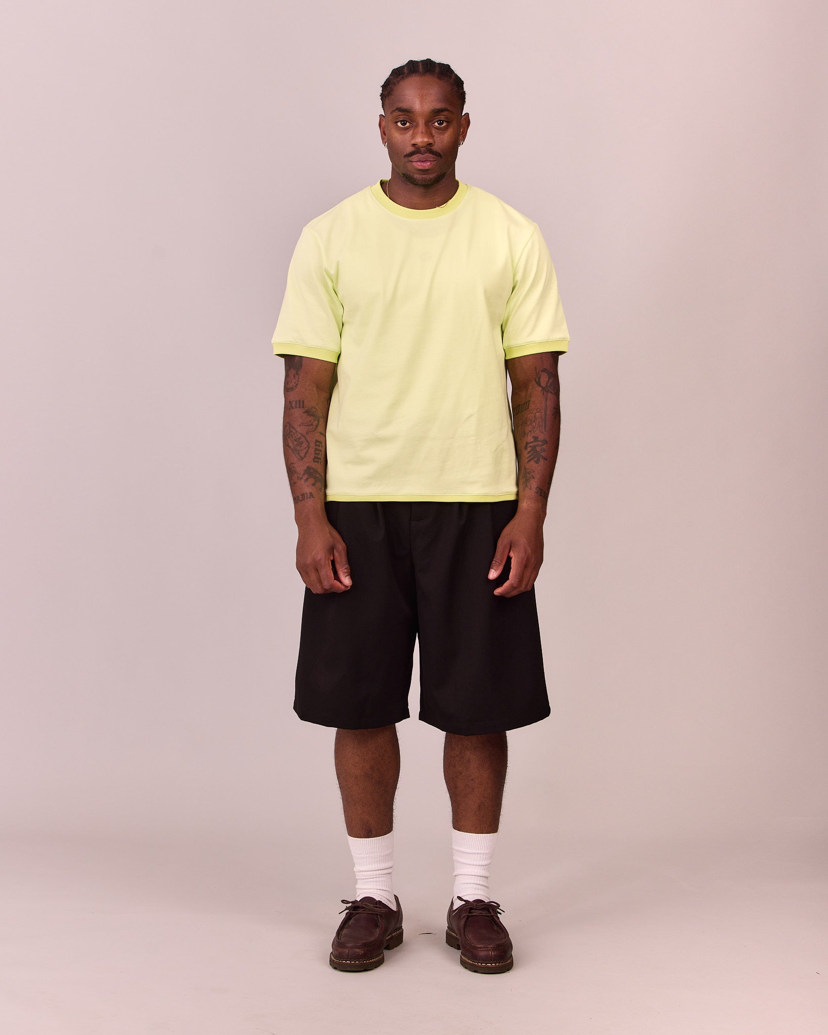 SS Ringer Tee - Lime/Green
