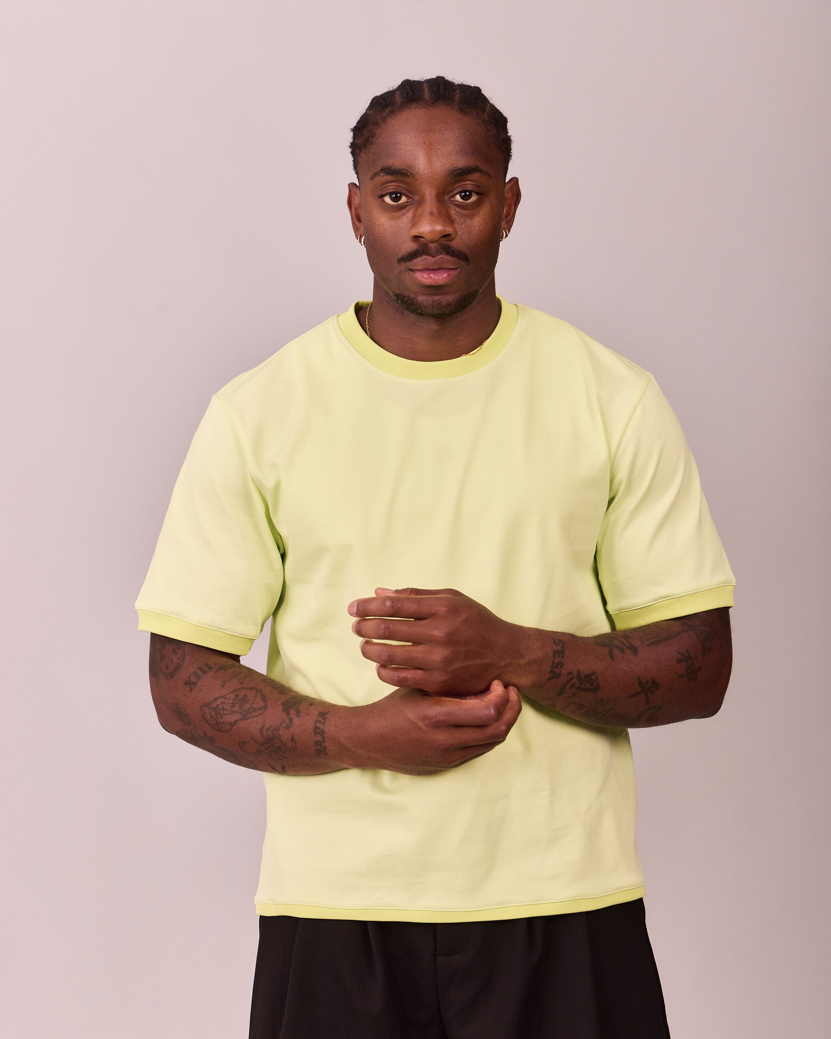 SS Ringer Tee - Lime/Green