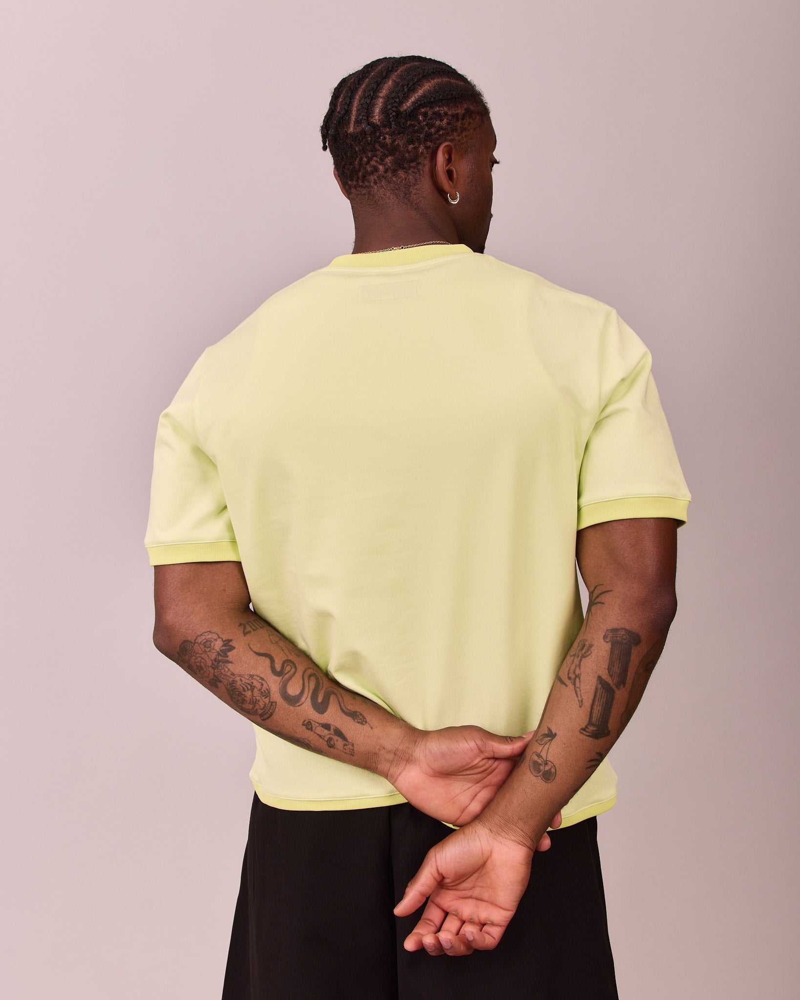 SS Ringer Tee - Lime/Green