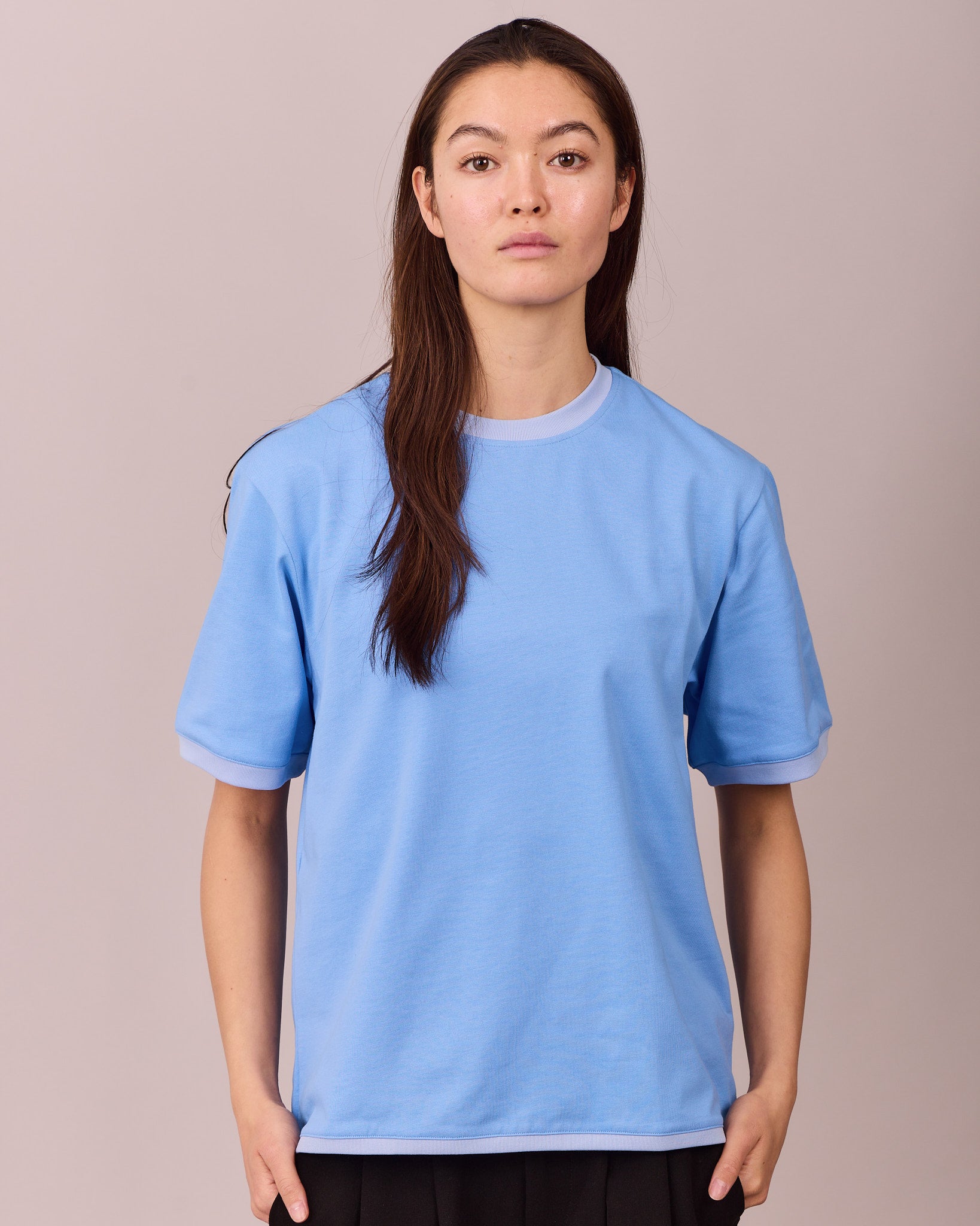 SS Ringer Tee - Blue/Baby Blue