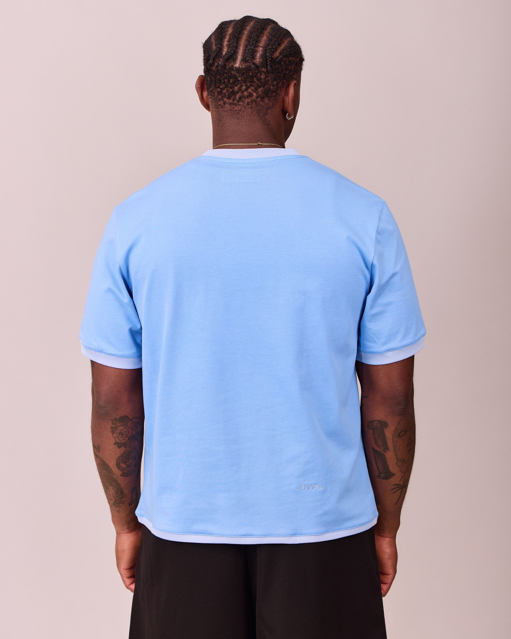 SS Ringer Tee - Blue/Baby Blue