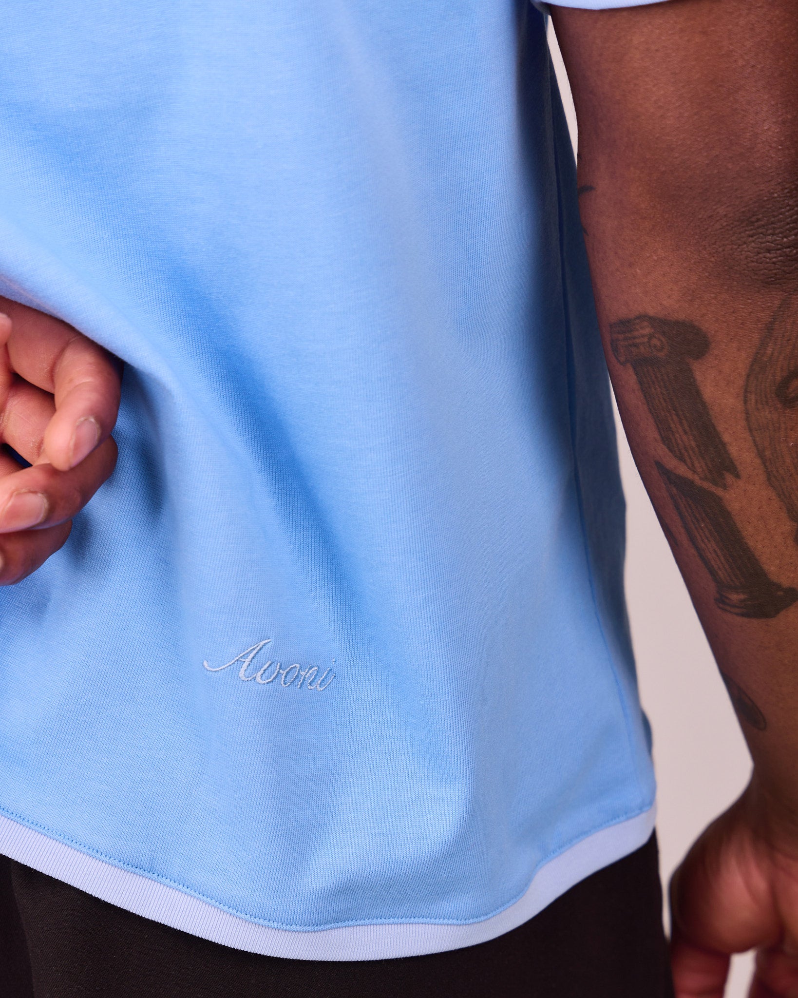 SS Ringer Tee - Blue/Baby Blue