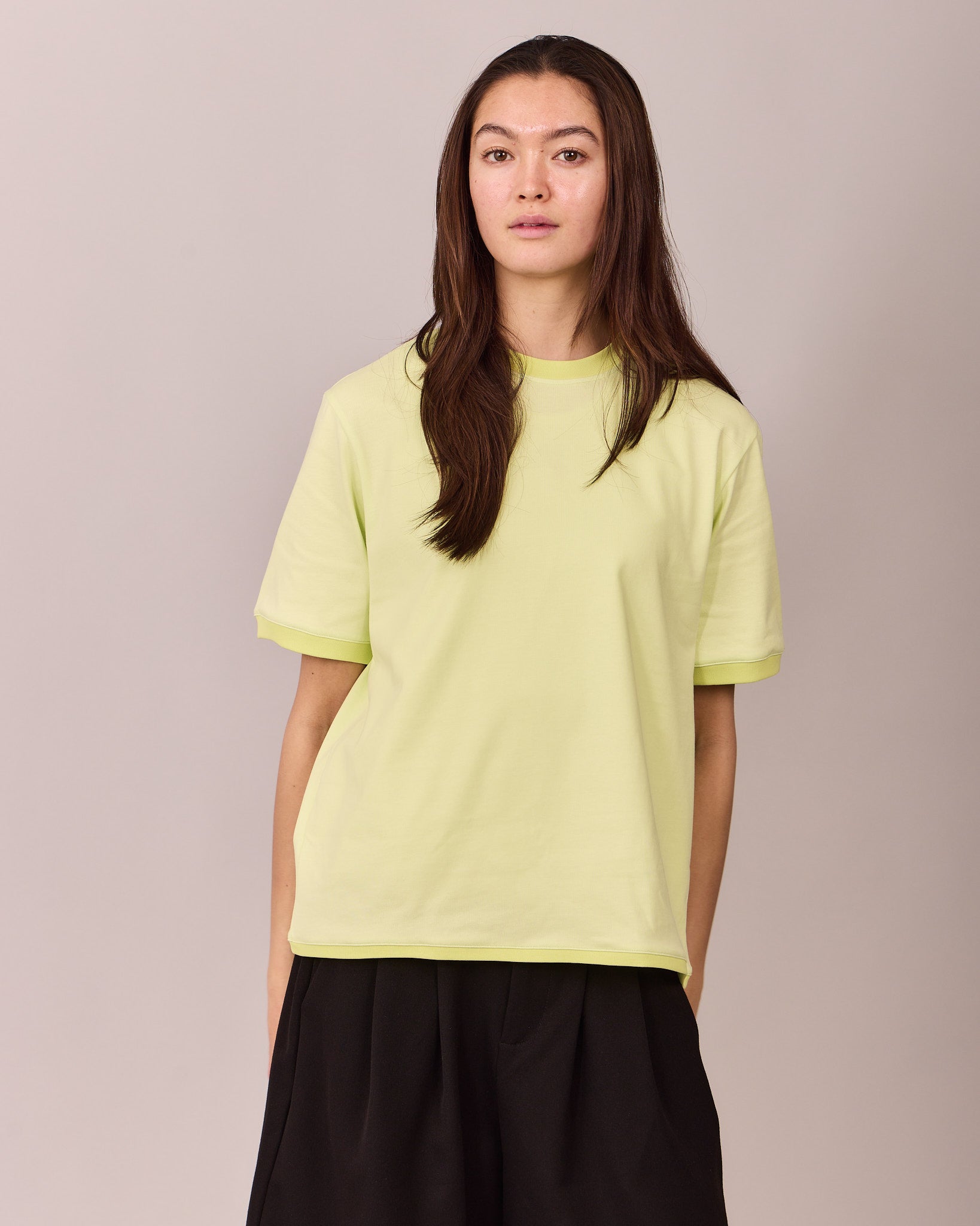 SS Ringer Tee - Lime/Green