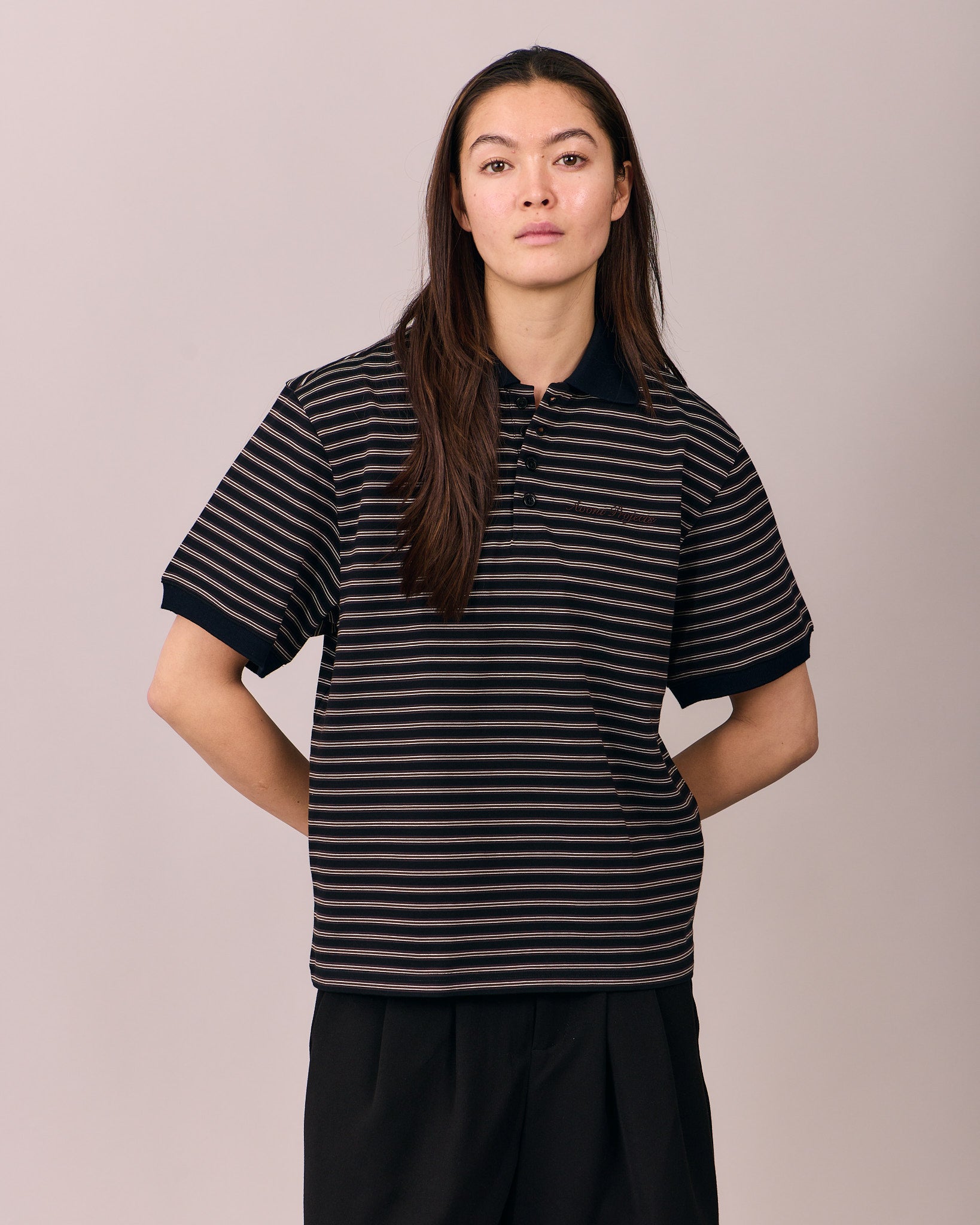 SS Polo Shirt - Black Stripe