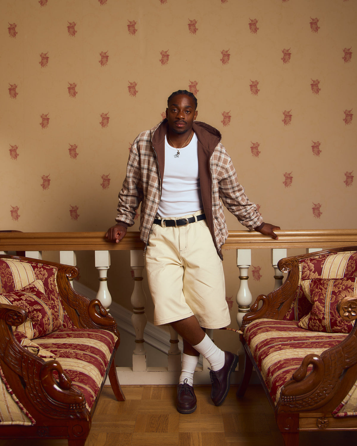 MG x Avoni Baggy Duck Canvas Jorts - Beige