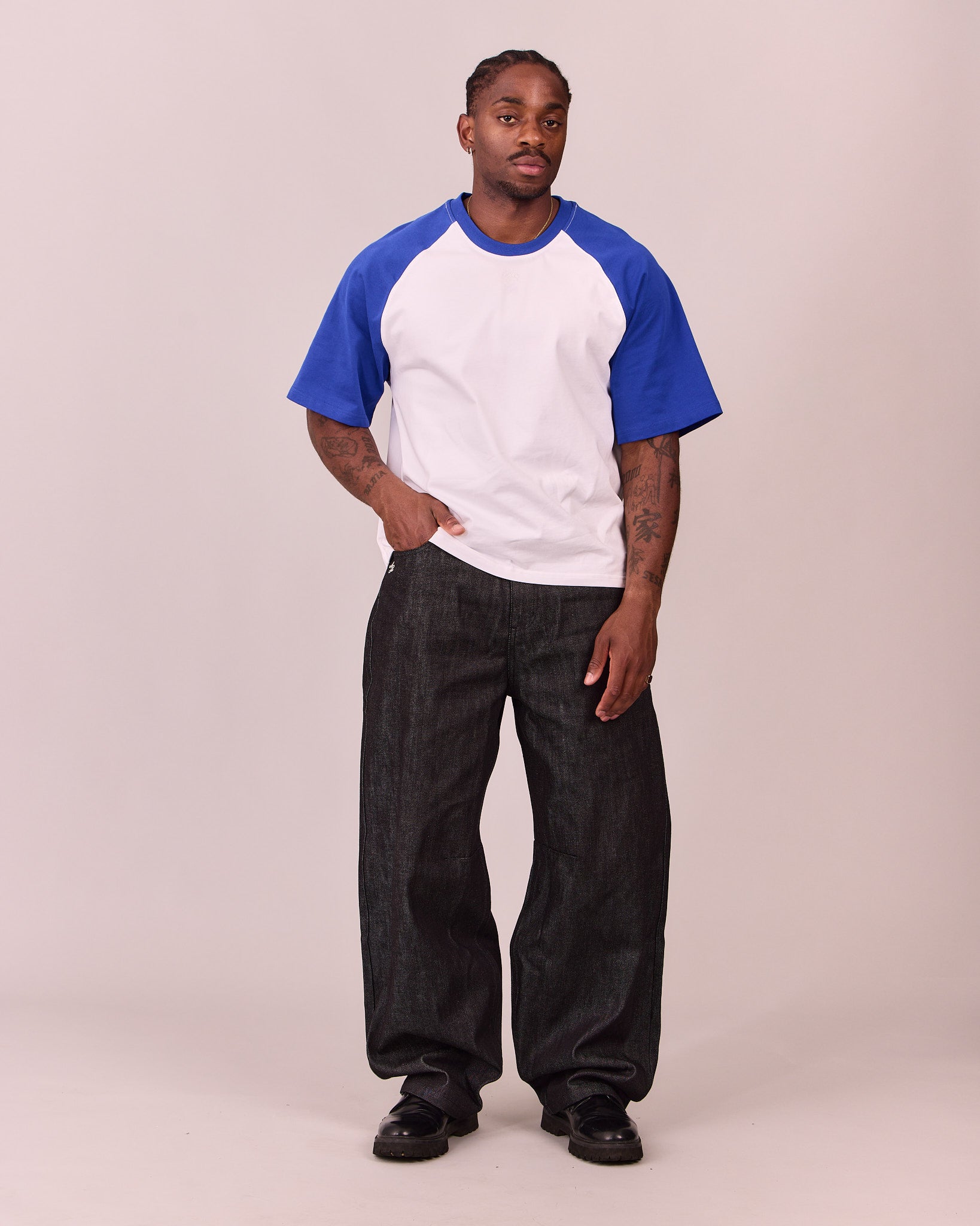 MG x Avoni SS Boxy Raglan Tee - Blue