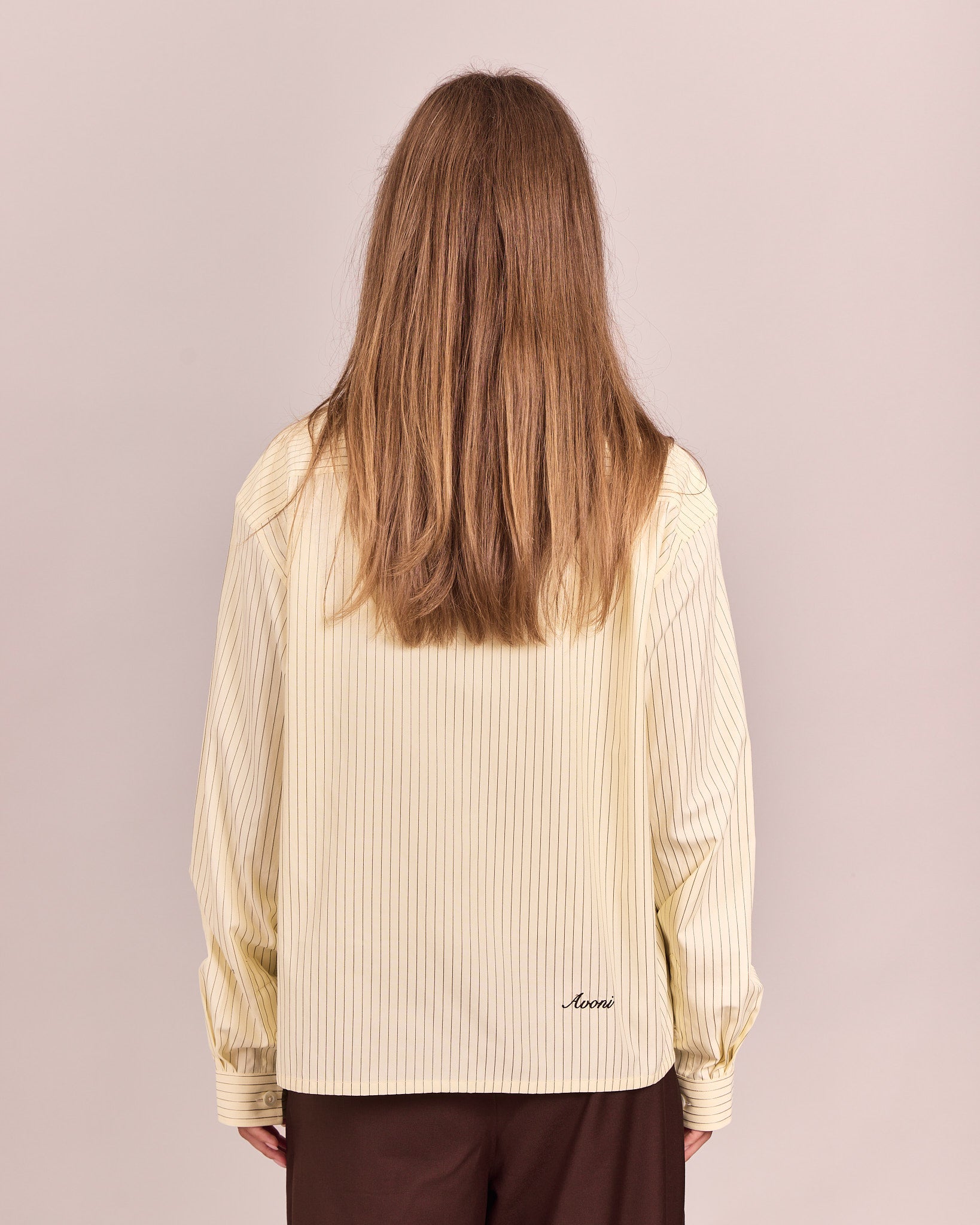 LS Striped Shirt - Butteryellow/Brown