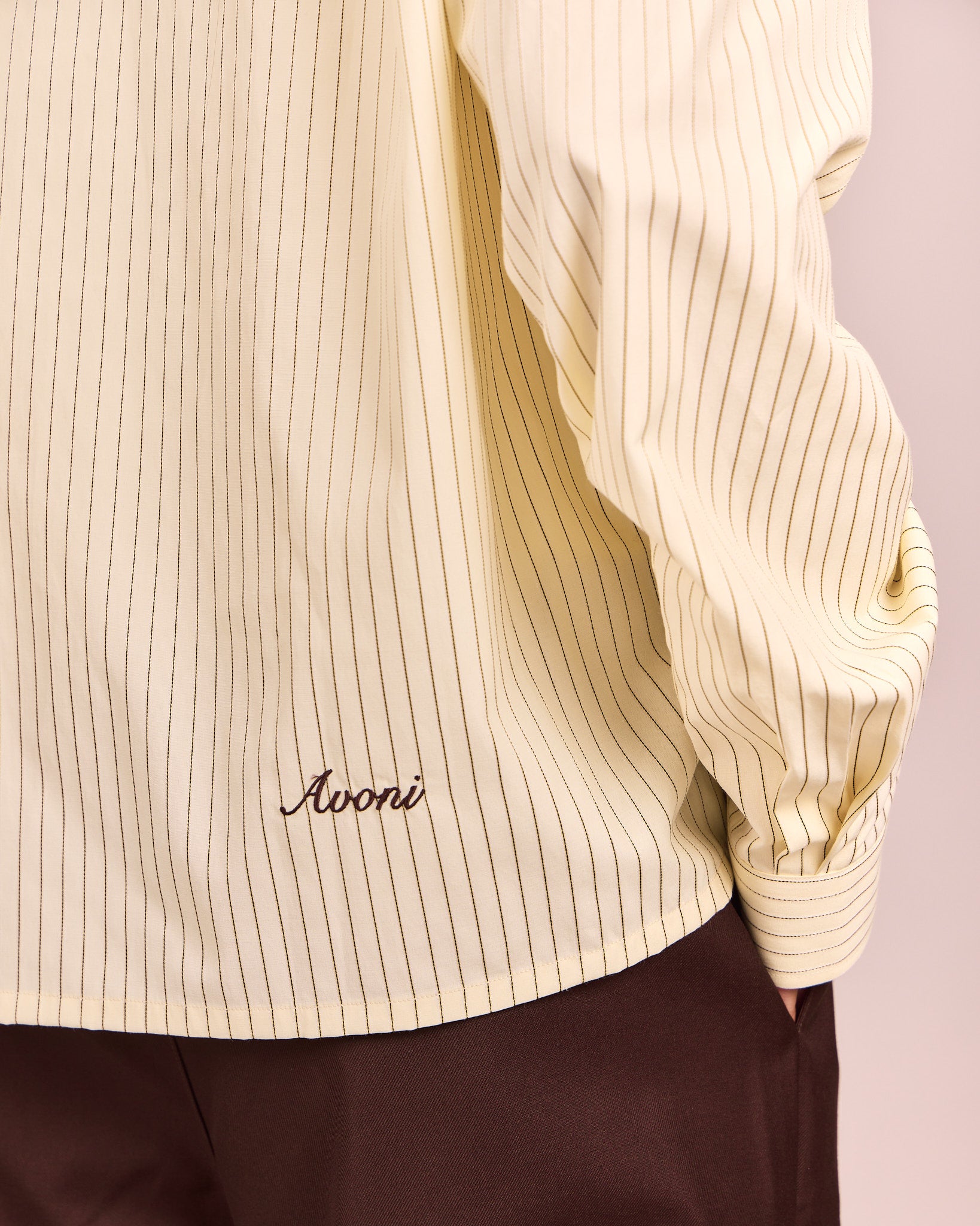 LS Striped Shirt - Butteryellow/Brown