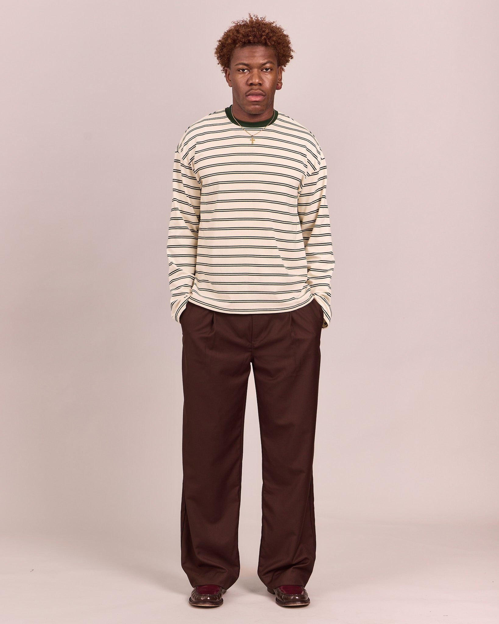 Straight Suit Pants - Brown