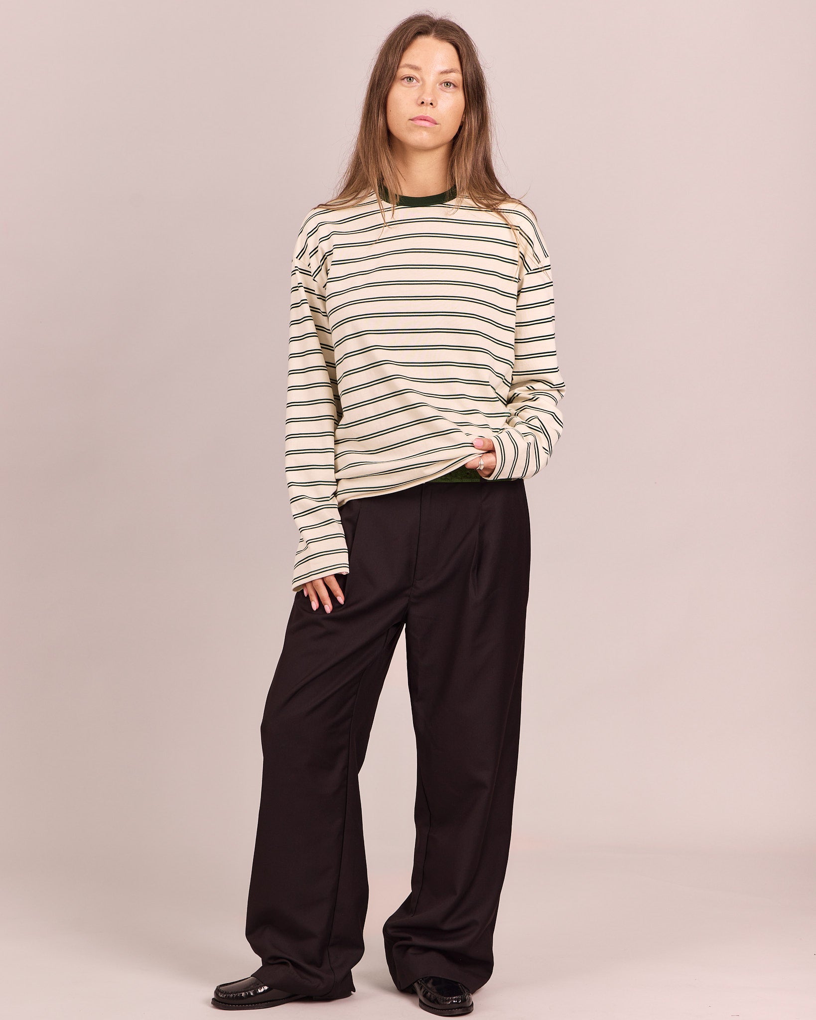 Straight Suit Pants - Black