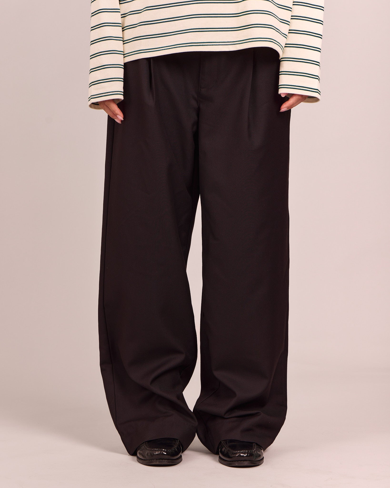 Straight Suit Pants - Black