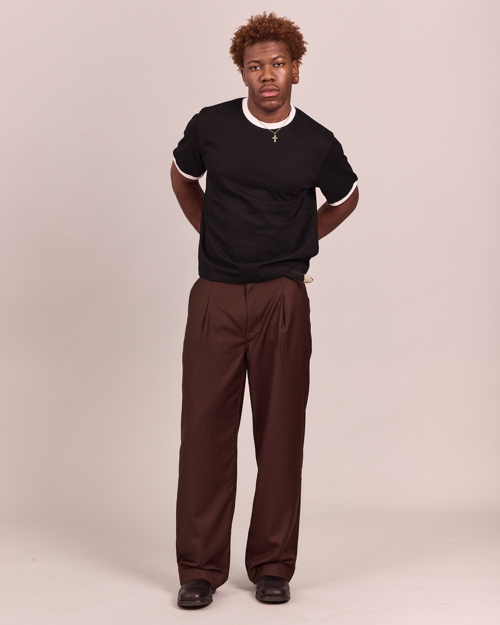 SS Ringer Tee - Black/White