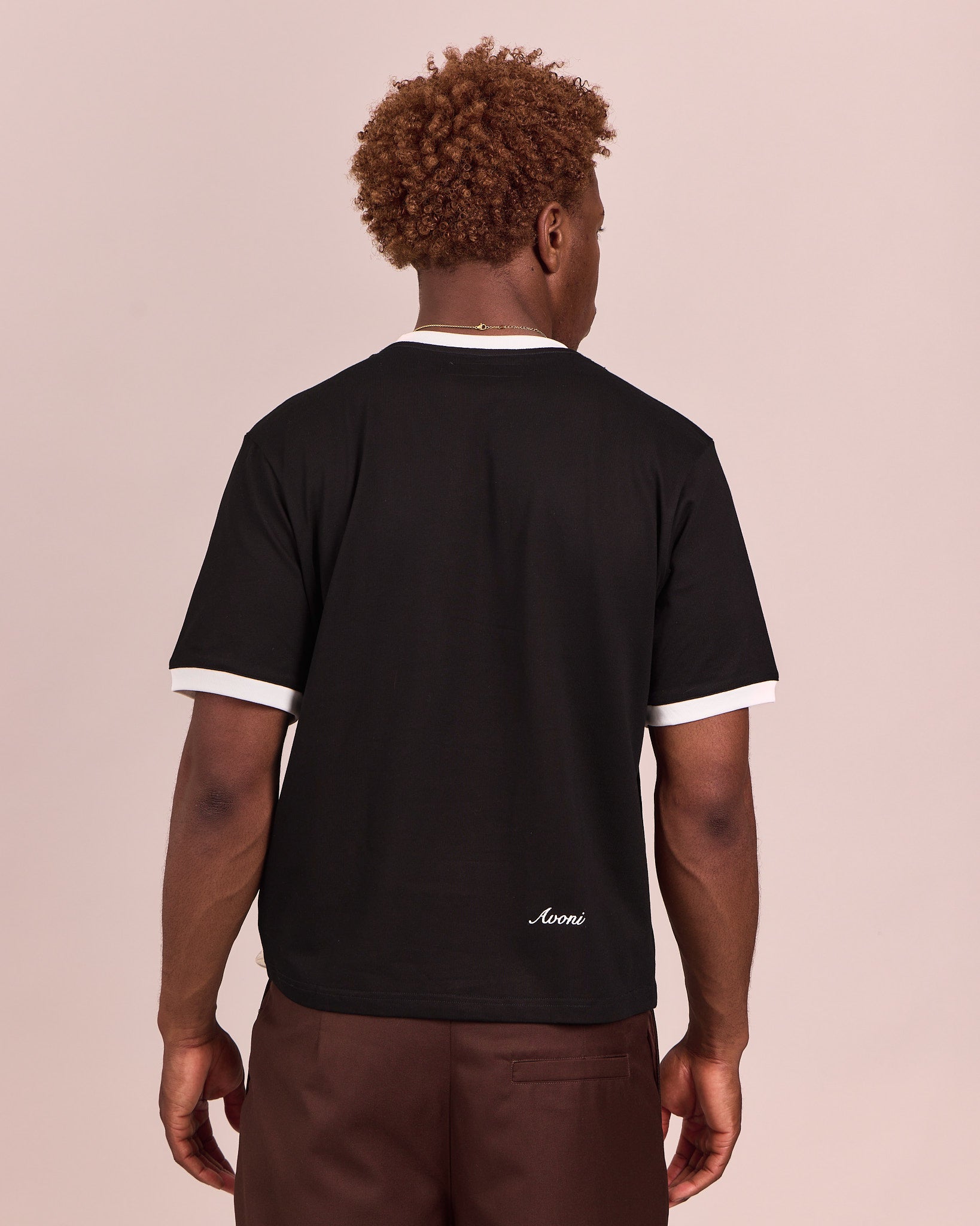 SS Ringer Tee - Black/White