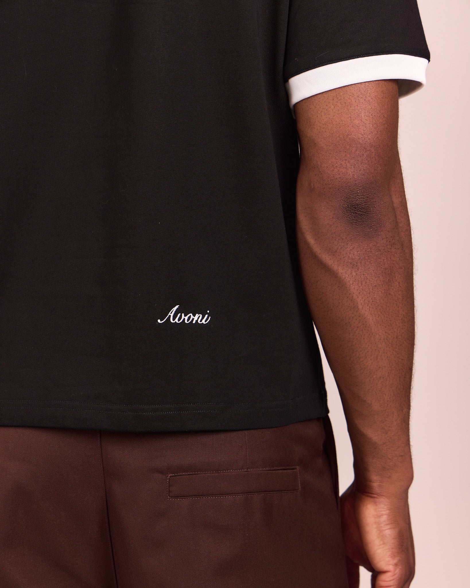SS Ringer Tee - Black/White