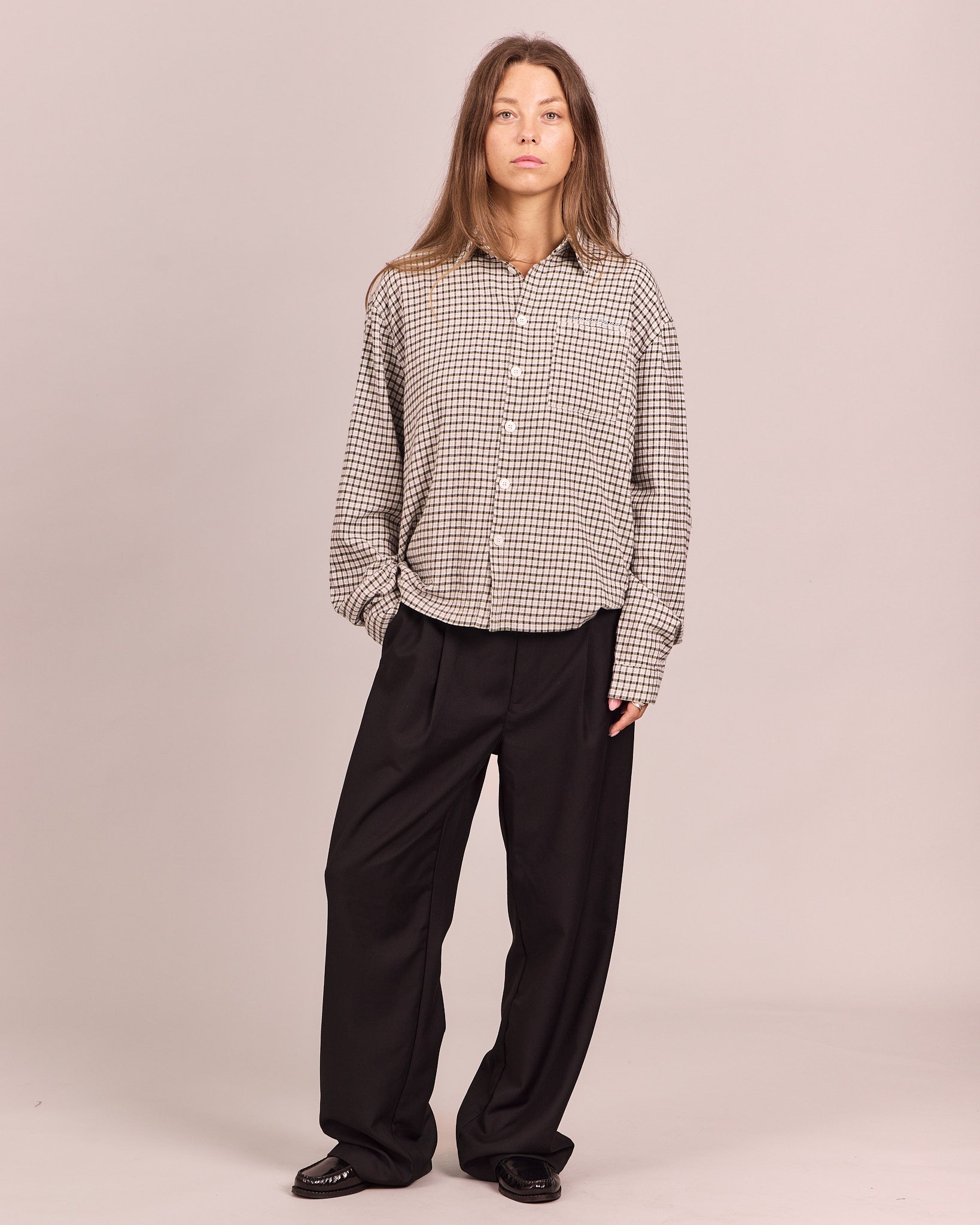 LS Checkered Shirt - Army Green