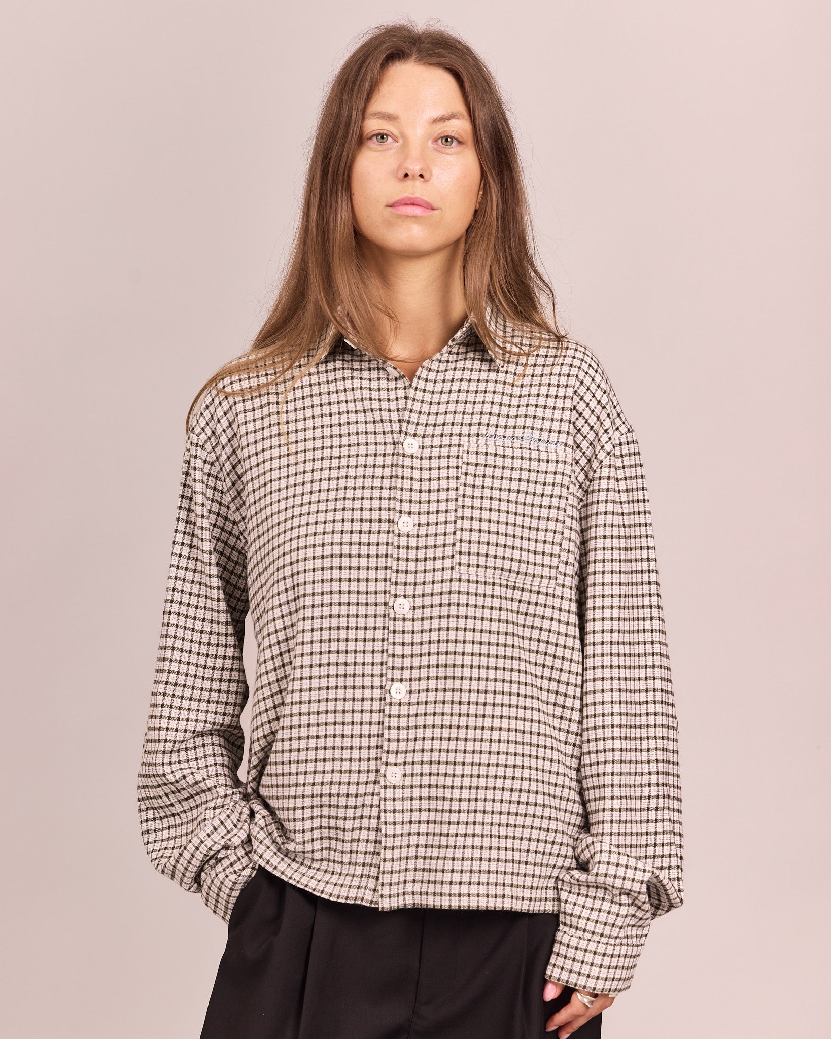 LS Checkered Shirt - Army Green