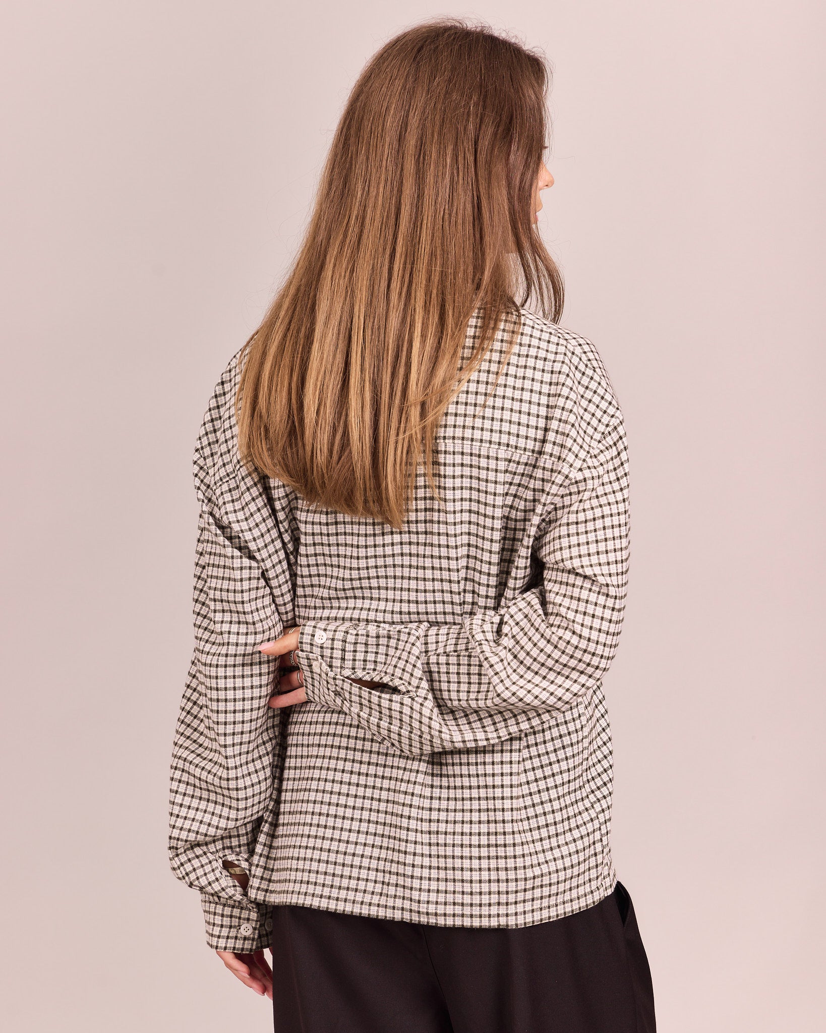 LS Checkered Shirt - Army Green