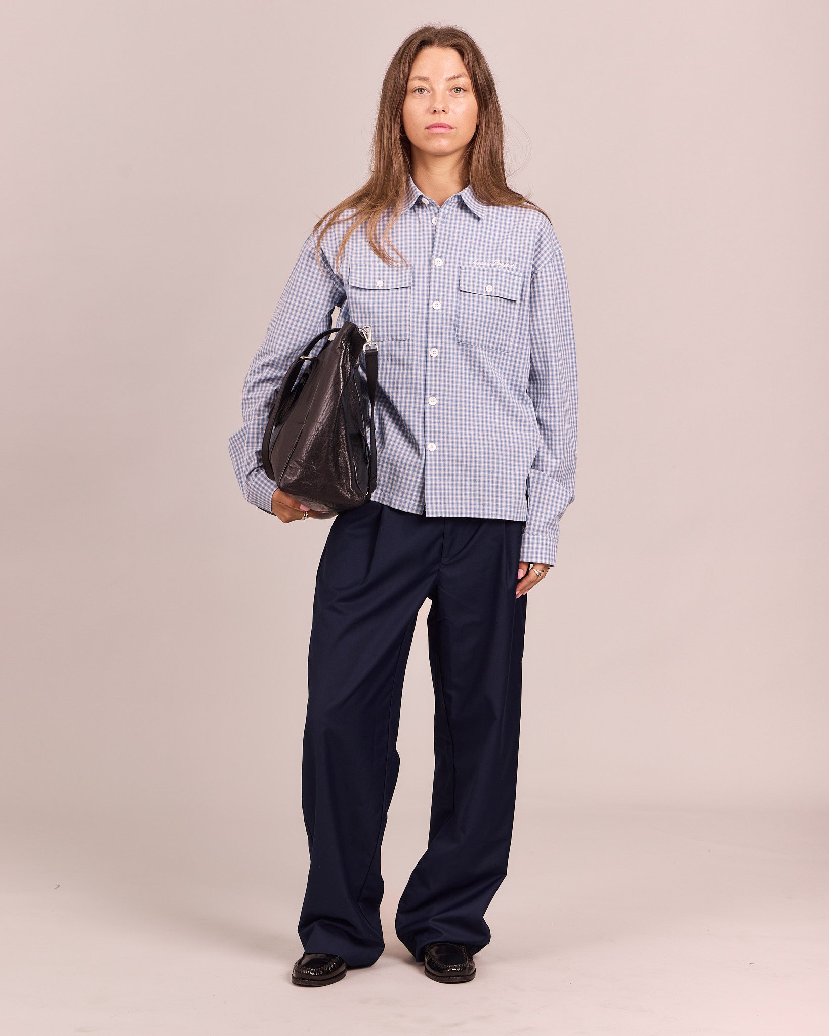 Straight Suit Pants - Navy
