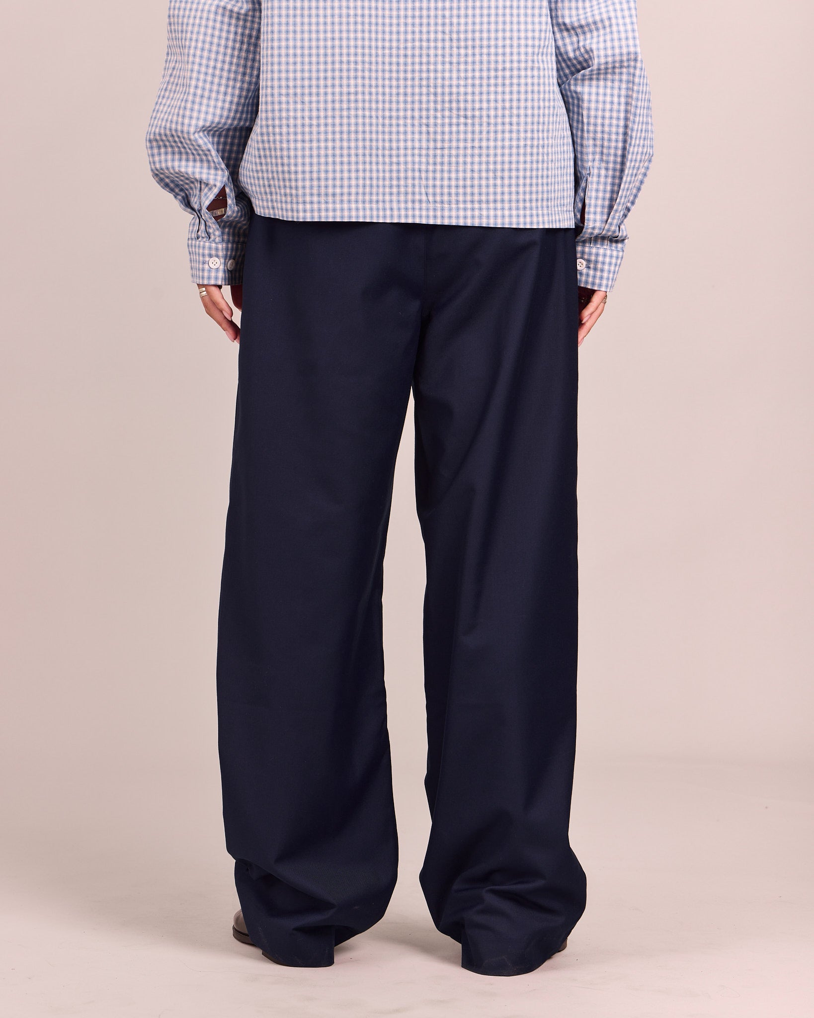 Straight Suit Pants - Navy