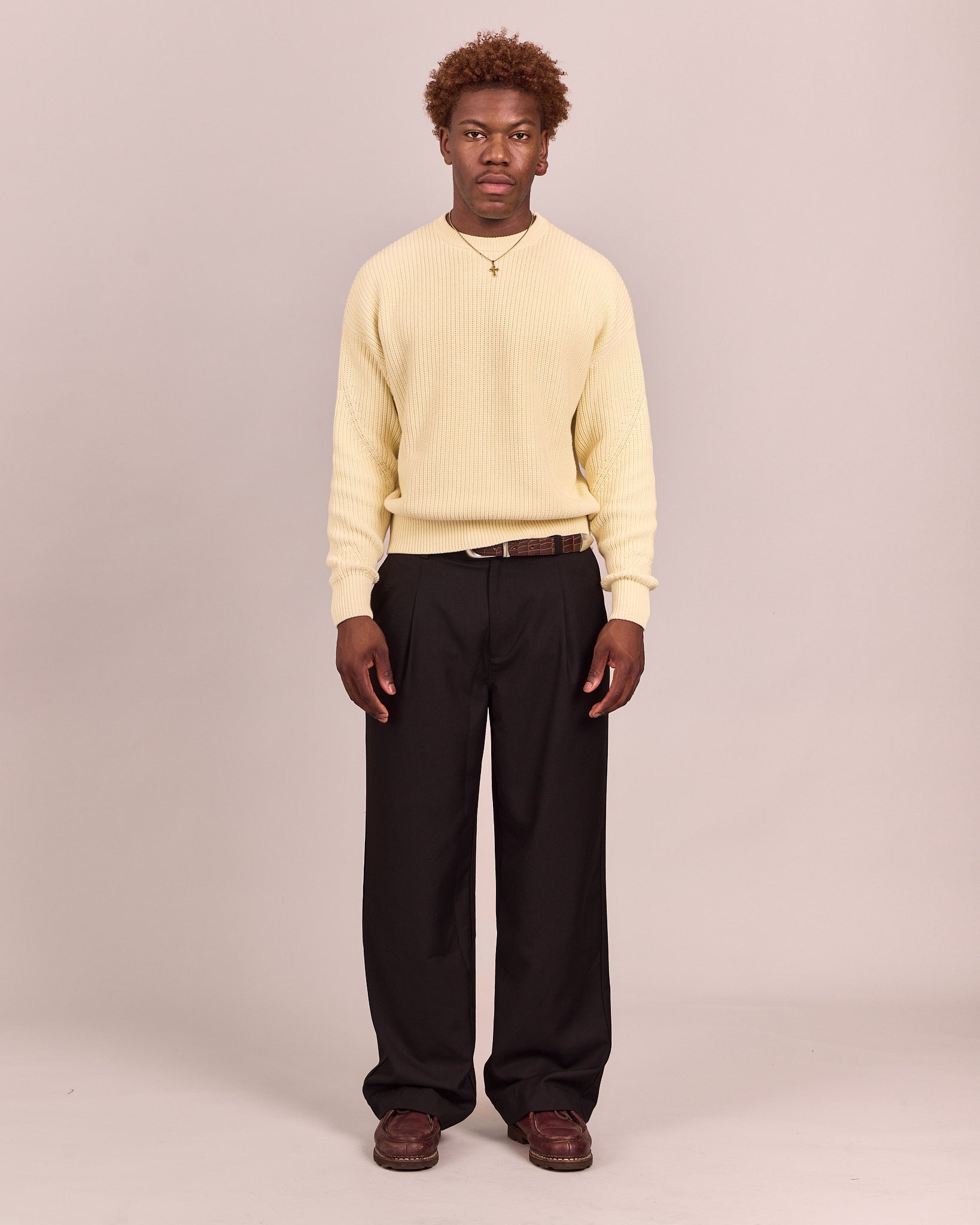 Straight Suit Pants - Black