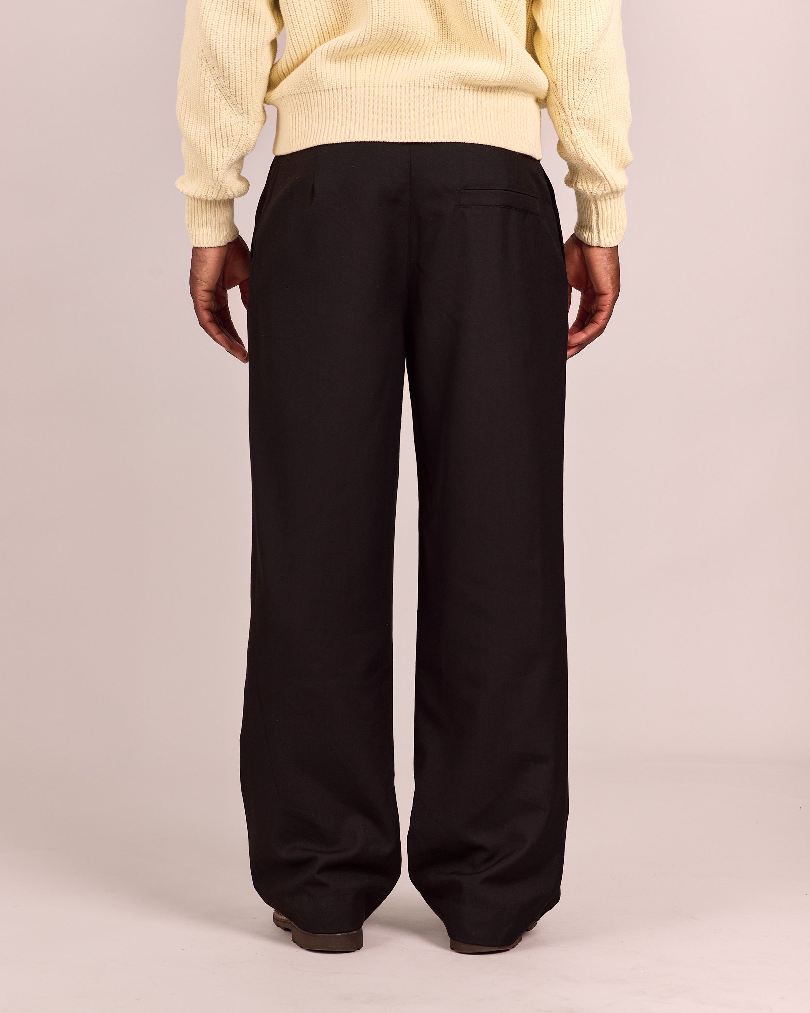 Straight Suit Pants - Black
