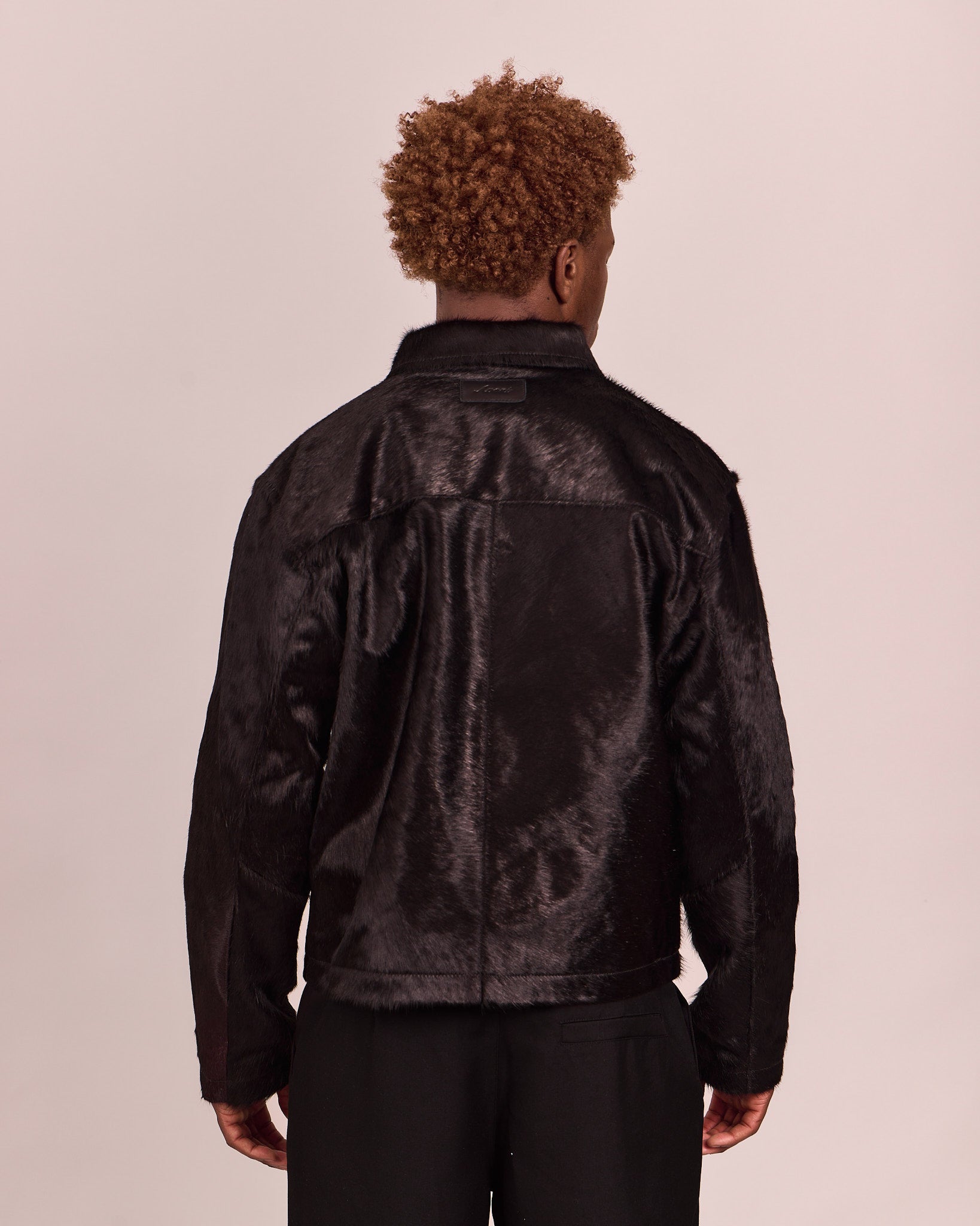 Cow Hide Leather Jacket - Black