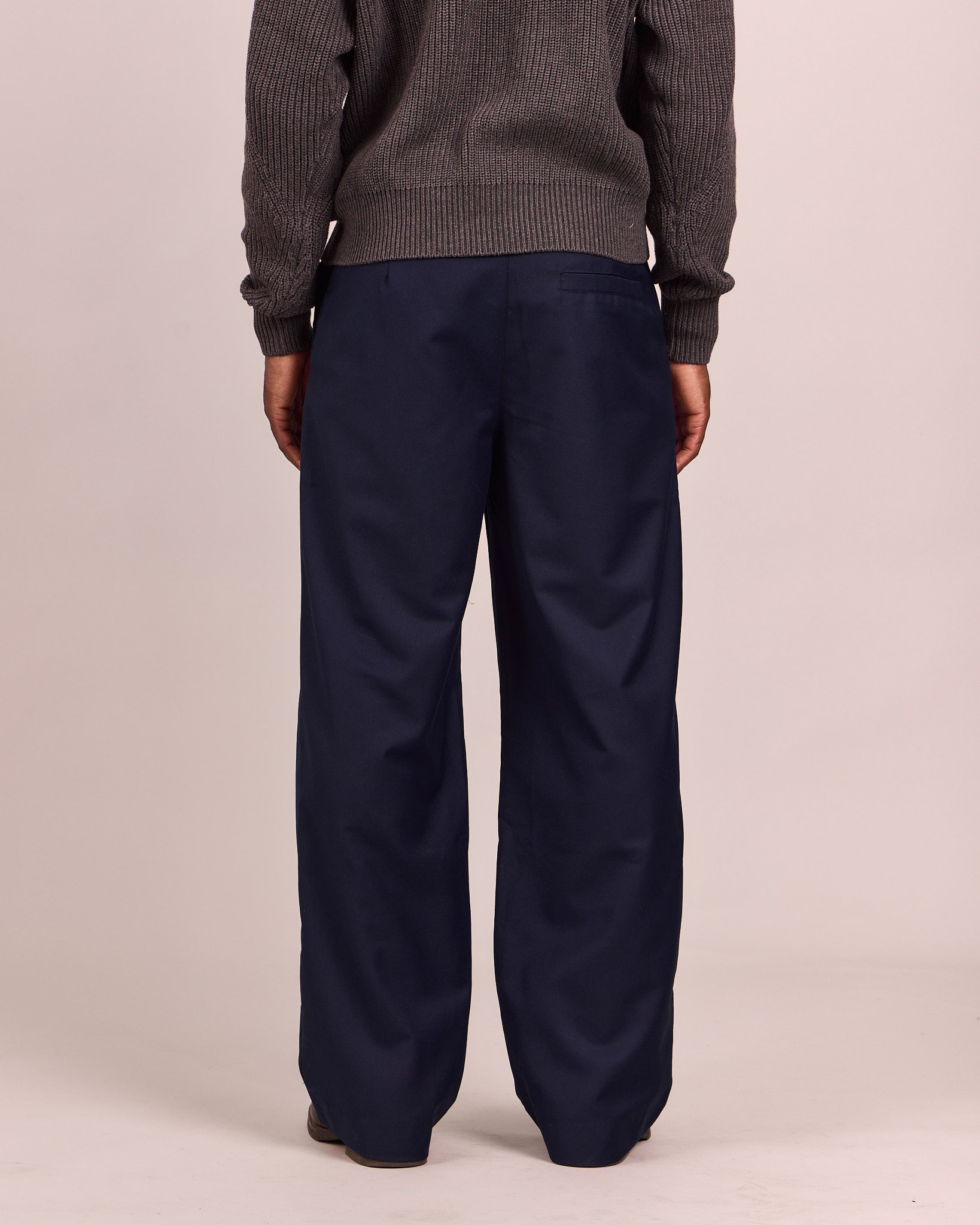 Straight Suit Pants - Navy