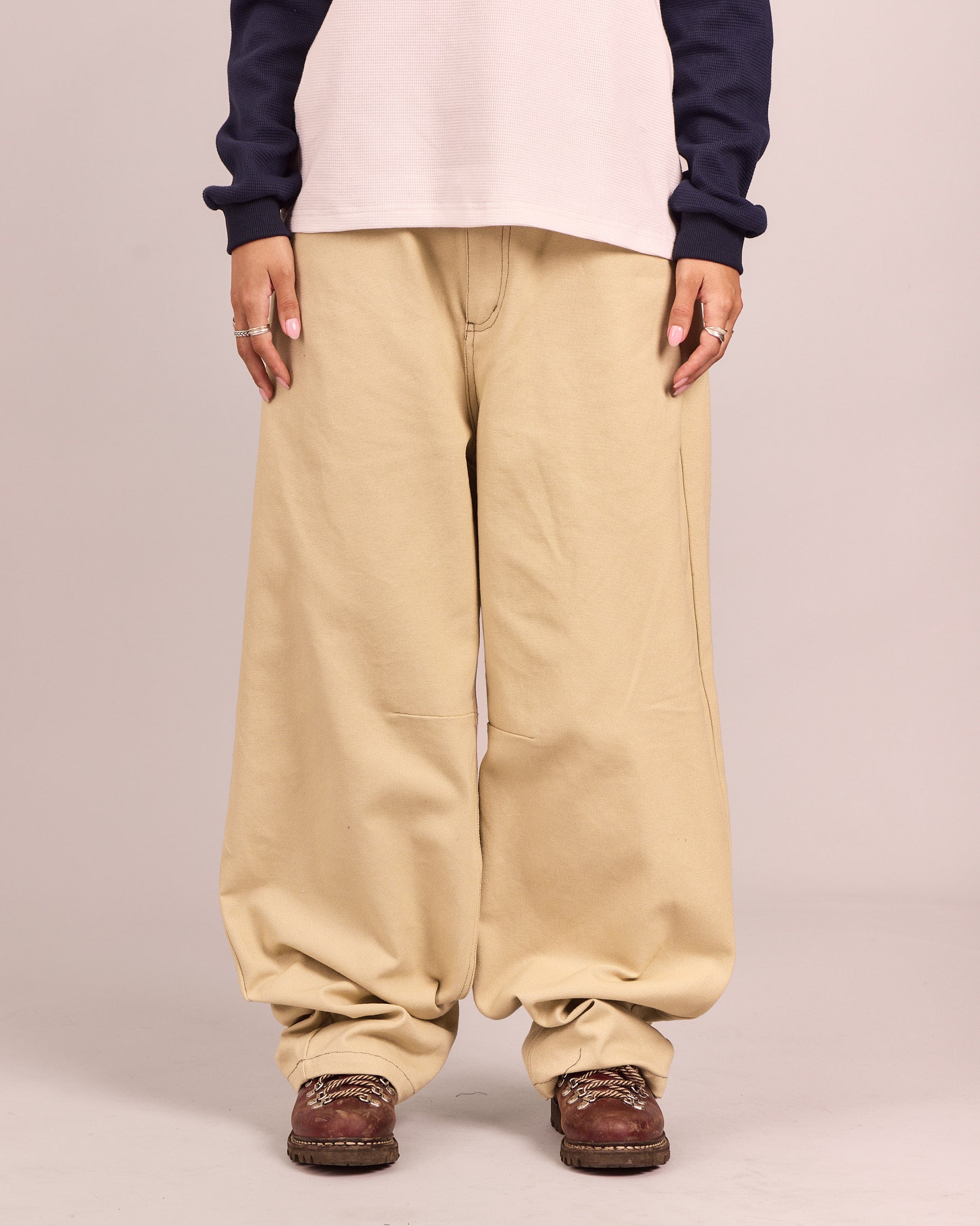 Baggy Duck Dart Jeans - Sand