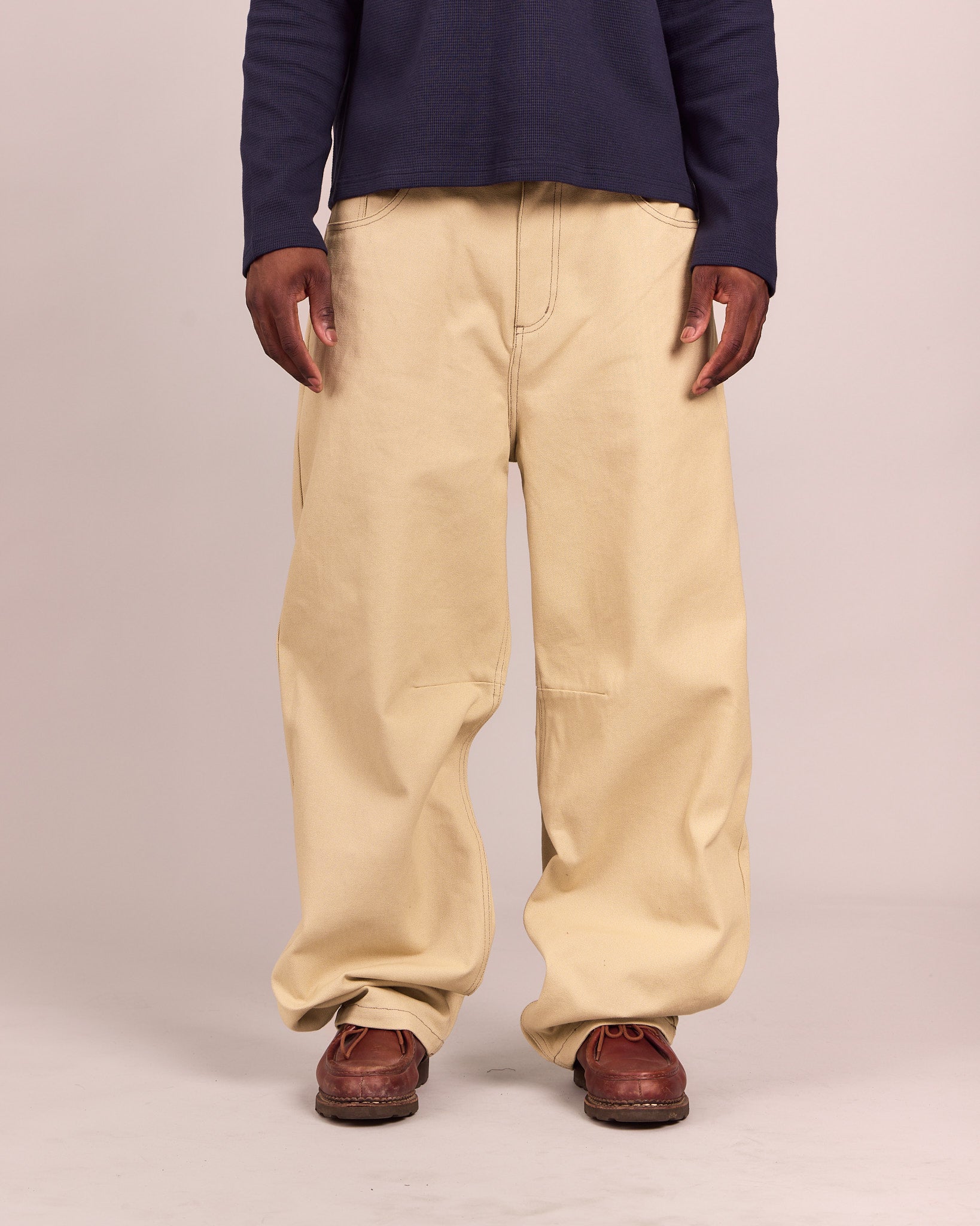 Baggy Duck Dart Jeans - Sand