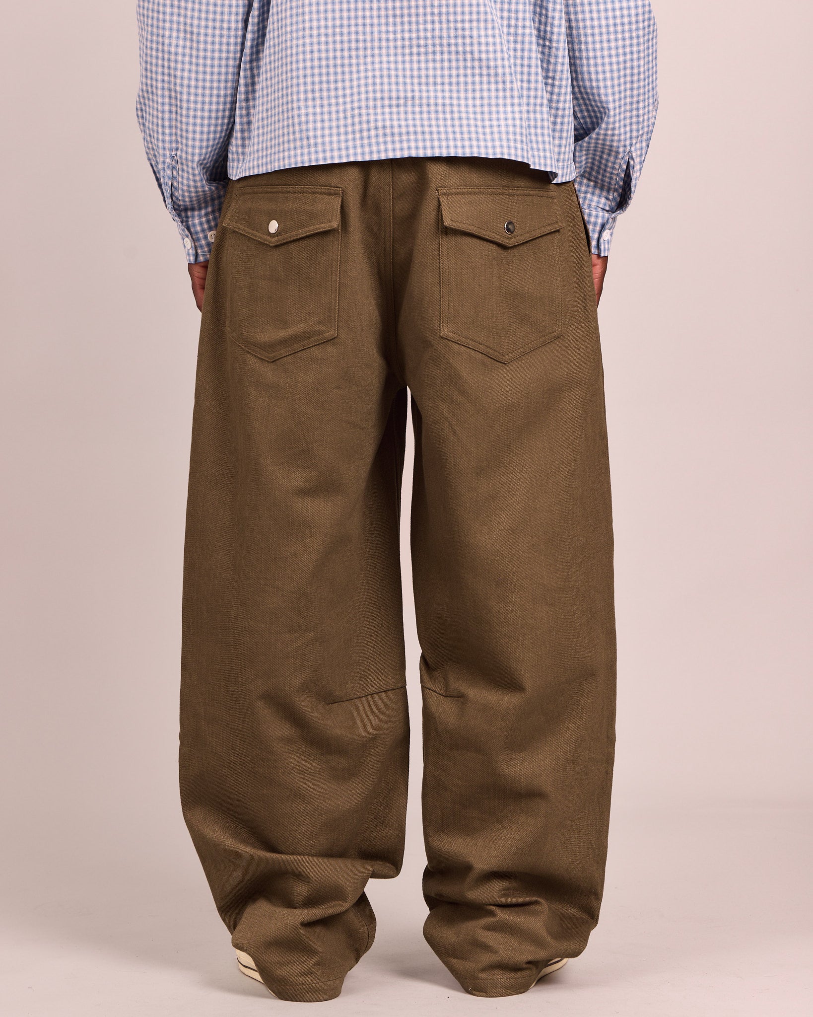 Baggy Engineered Dart Jeans - Green