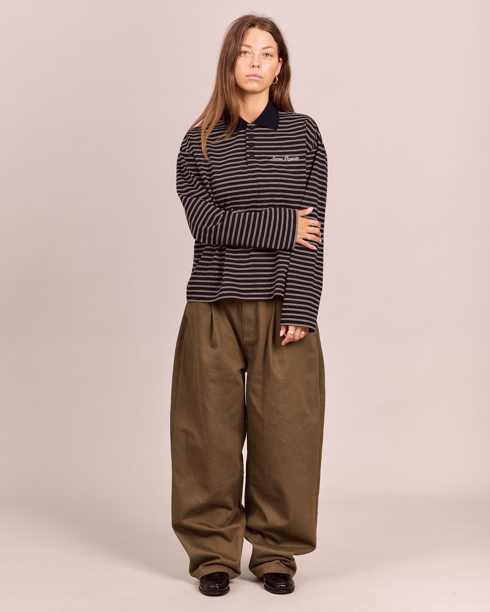 Baggy Engineered Dart Jeans - Green